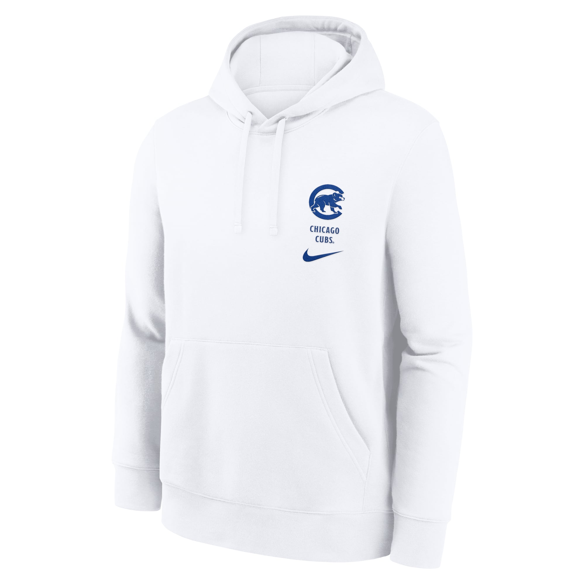 Men's Nike White Chicago Cubs Minimal Club Fleece Hoodie