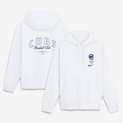 Chicago Cubs Nike Minimal Club Fleece Hoodie - White