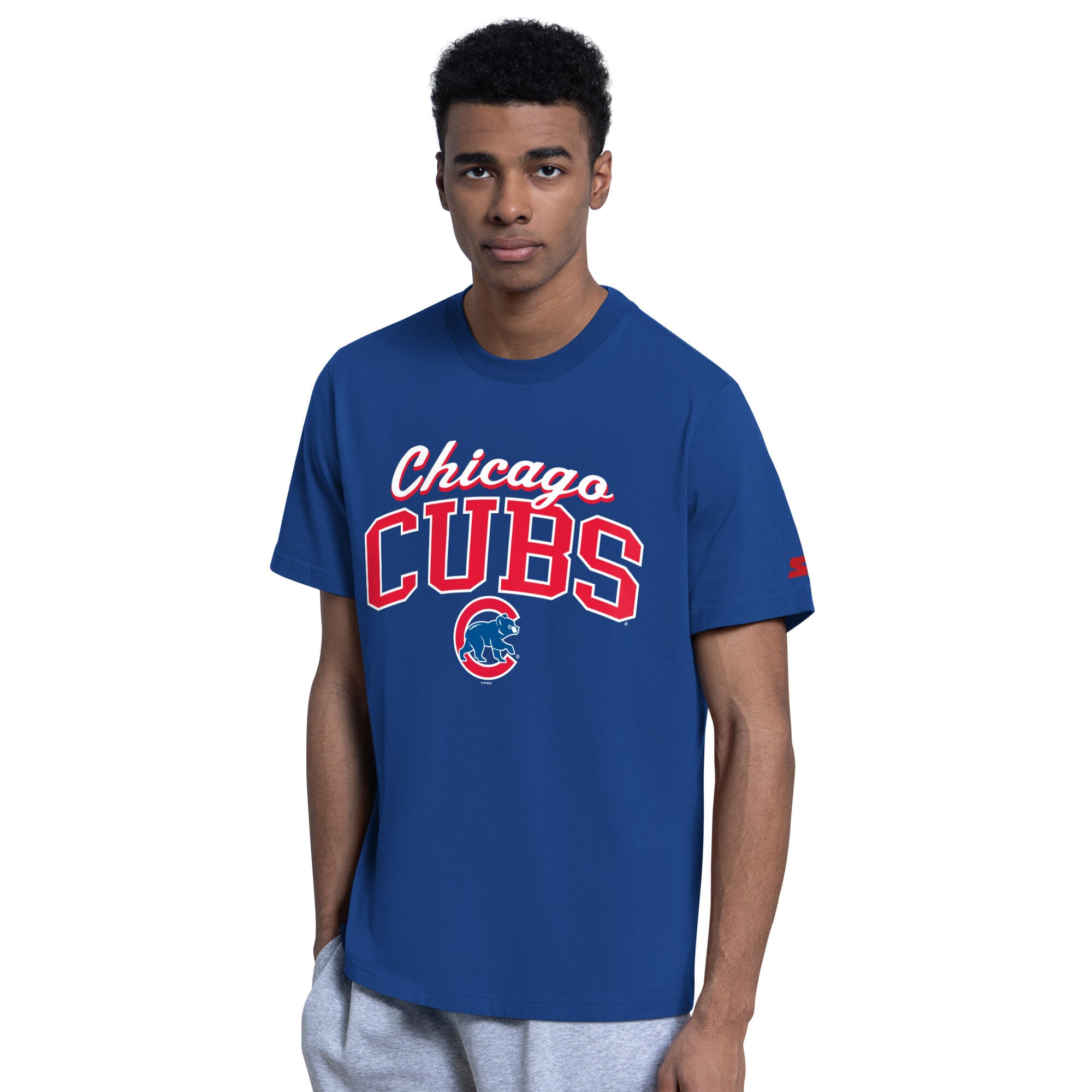 Men's Starter Royal Chicago Cubs Logo Hoodie & T-Shirt Combo Pack