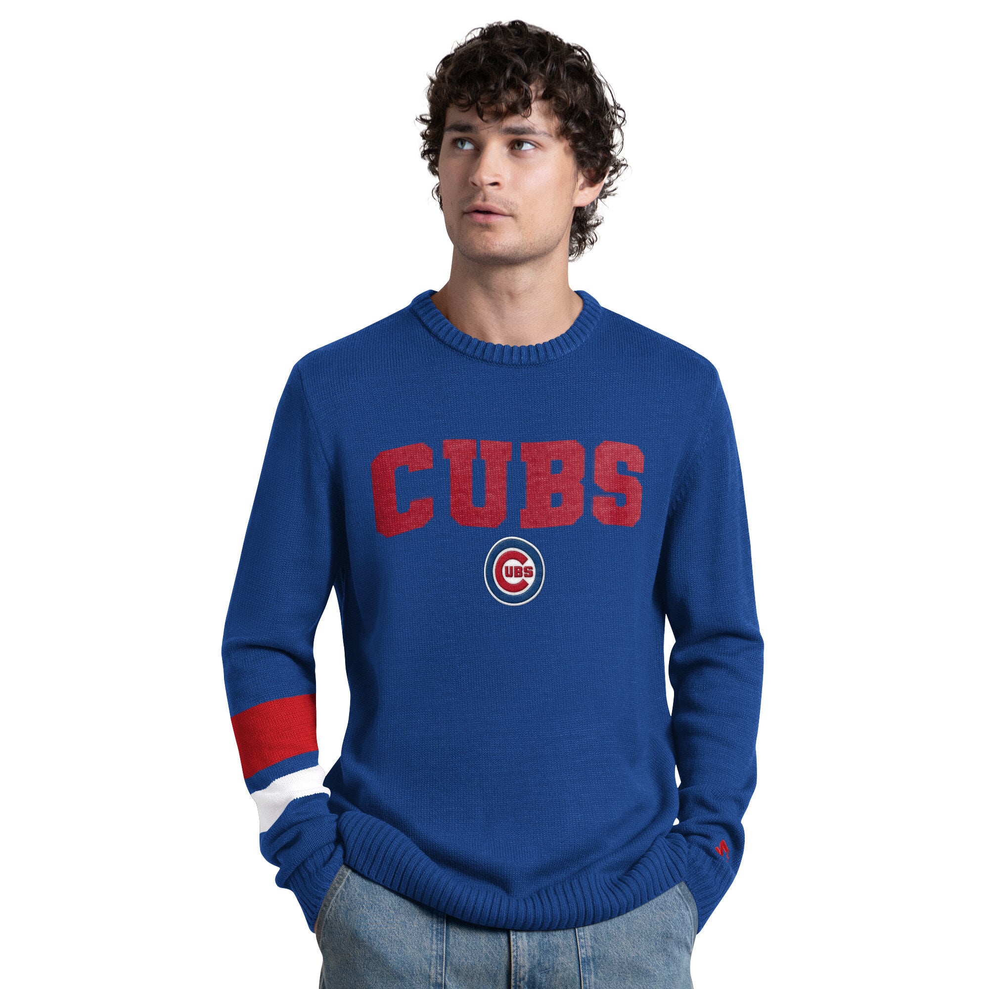 Pull rétro des Cubs de Chicago, modèle Starter Royal, pour homme