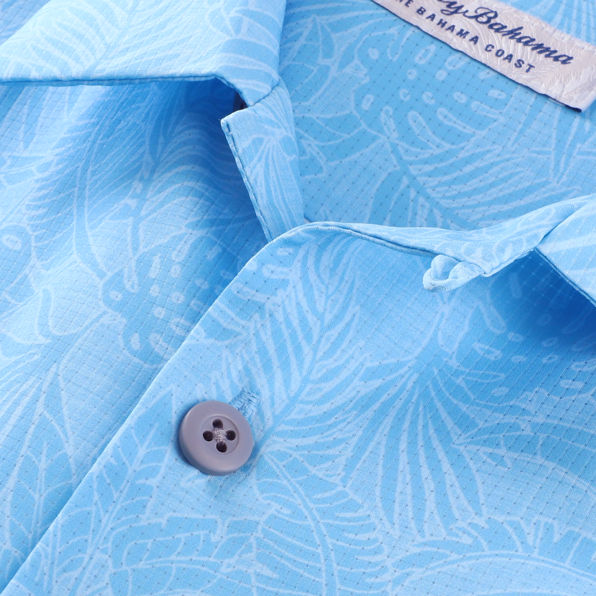 Chemise boutonnée Tommy Bahama IslandZone bleu clair pour homme, motif Chicago Cubs Saltwater Fronds