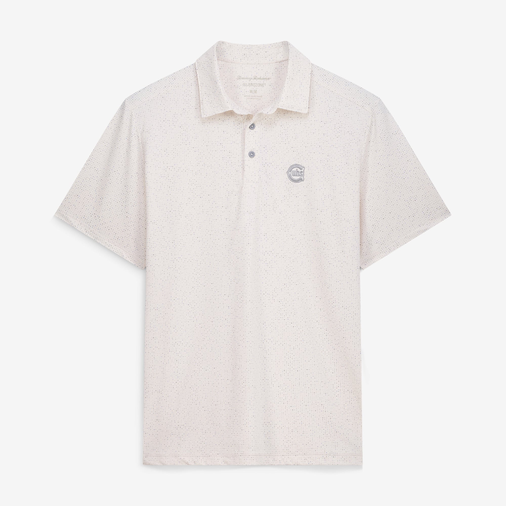 Polo Tommy Bahama blanc pour homme, Chicago Cubs Palm Dunes IslandZone