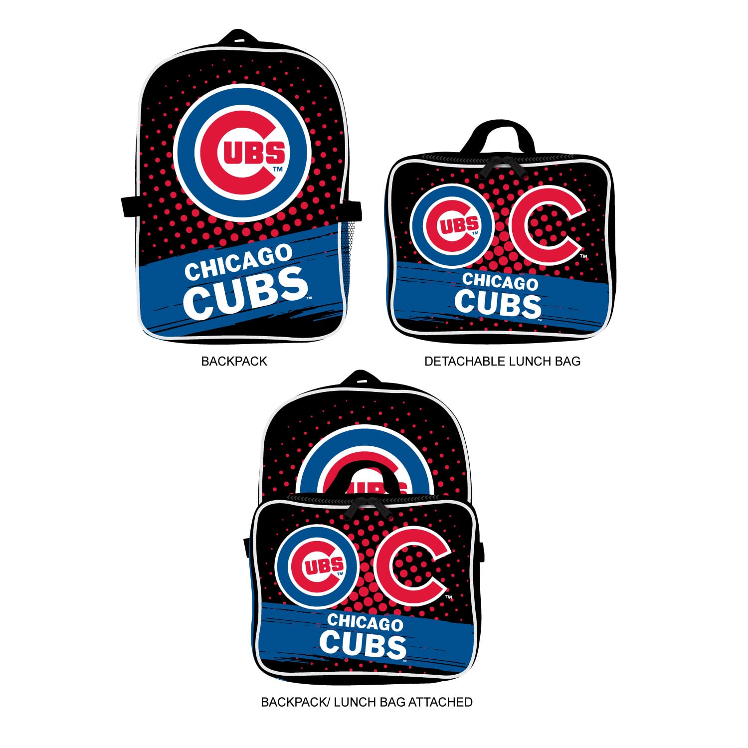MOJO Chicago Cubs Backpack & Lunch Box 2-Piece Set