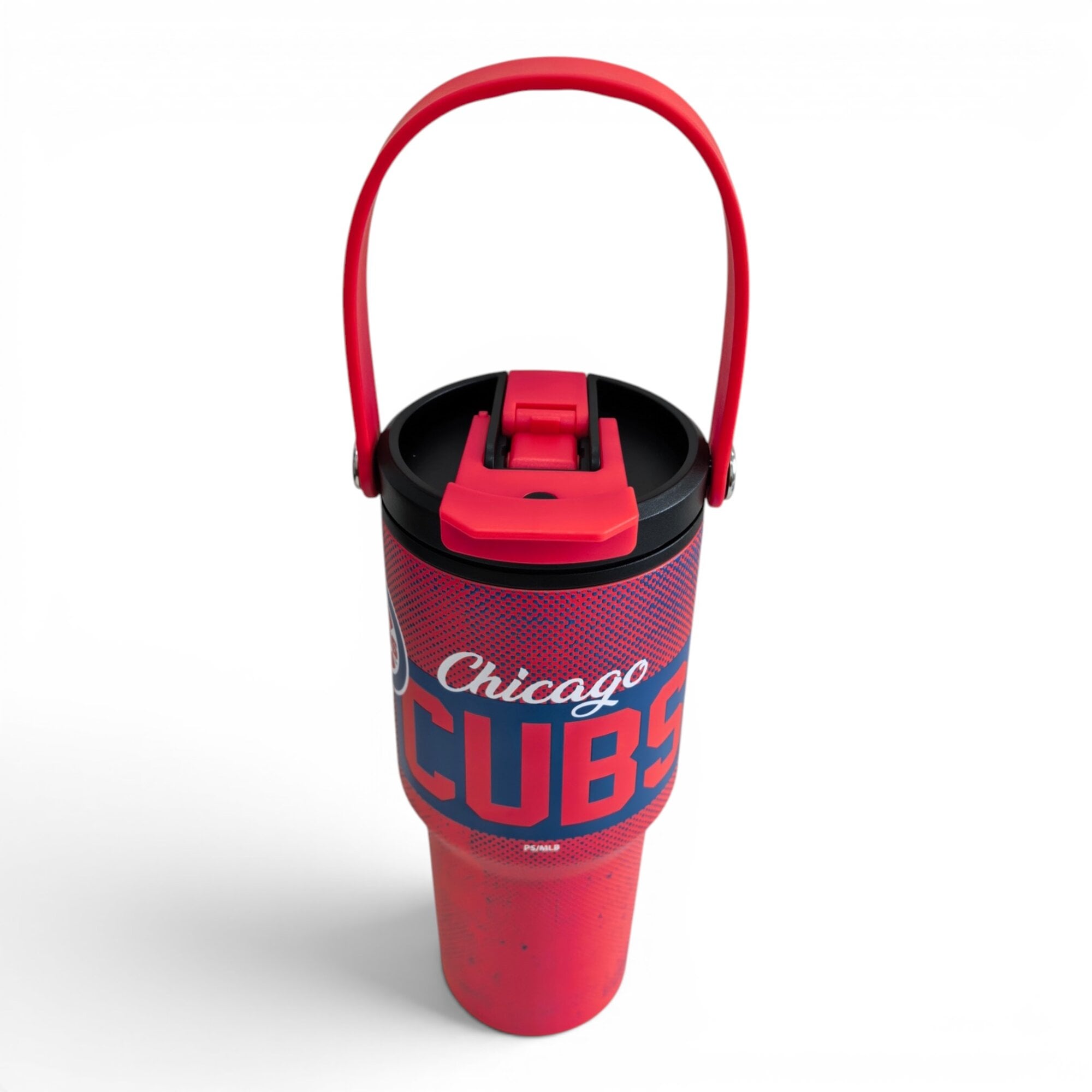 Gourde Pegasus Chicago Cubs 710 ml (24 oz) en acier inoxydable à double bouchon et motif moucheté dégradé