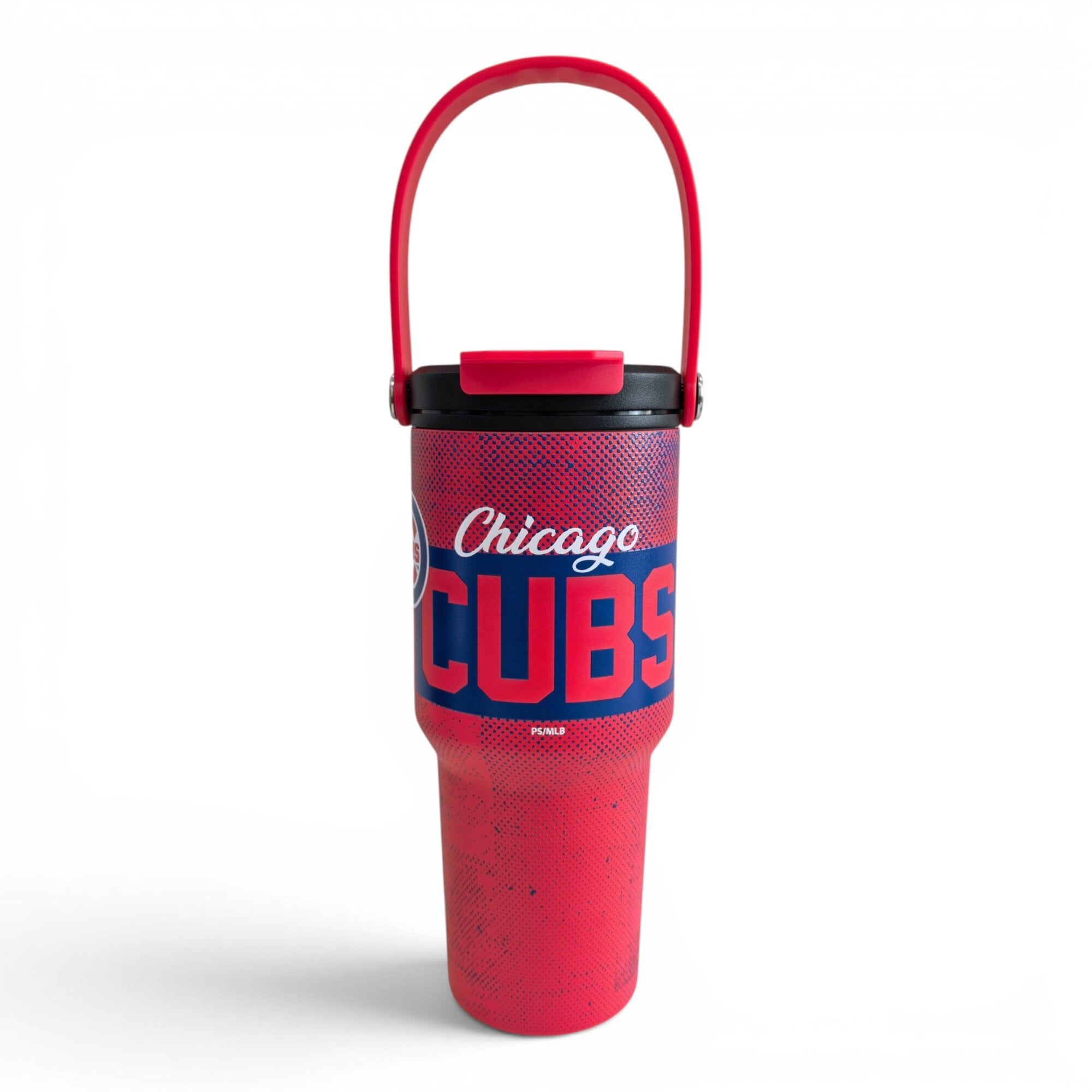 Gourde Pegasus Chicago Cubs 710 ml (24 oz) en acier inoxydable à double bouchon et motif moucheté dégradé