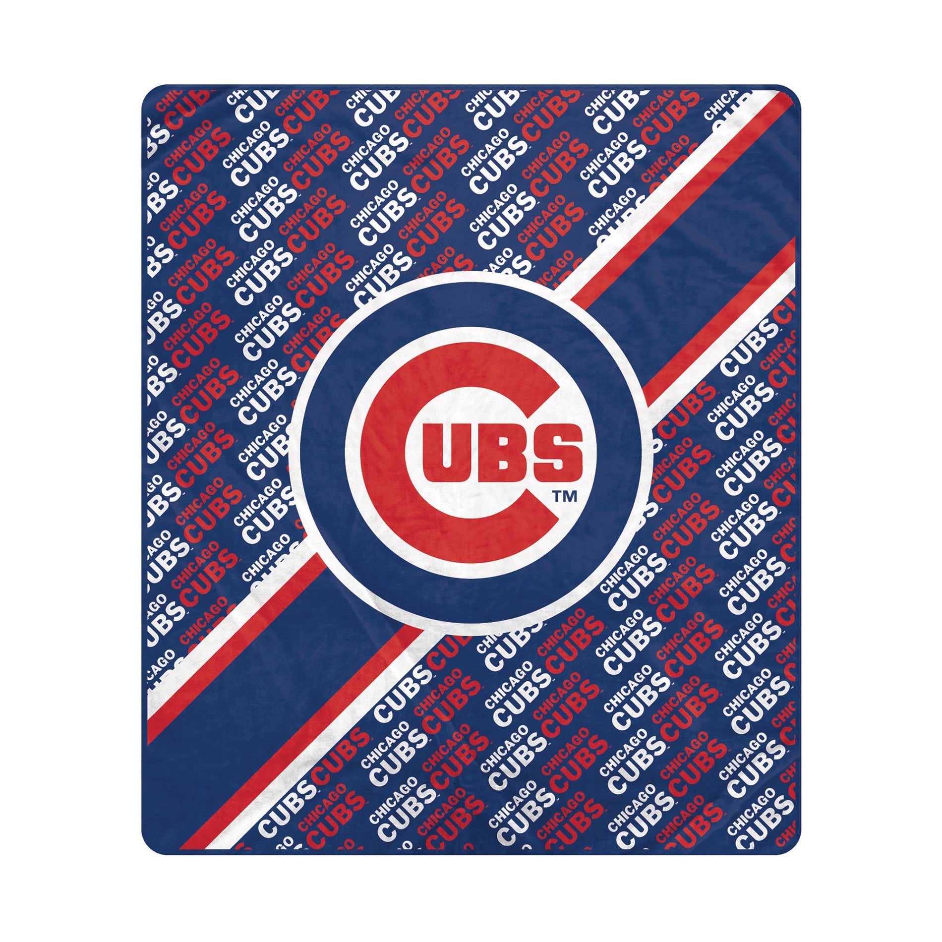 Couverture ultra douce Pegasus Chicago Cubs 60" x 70" (diagonale) avec logo et doublure