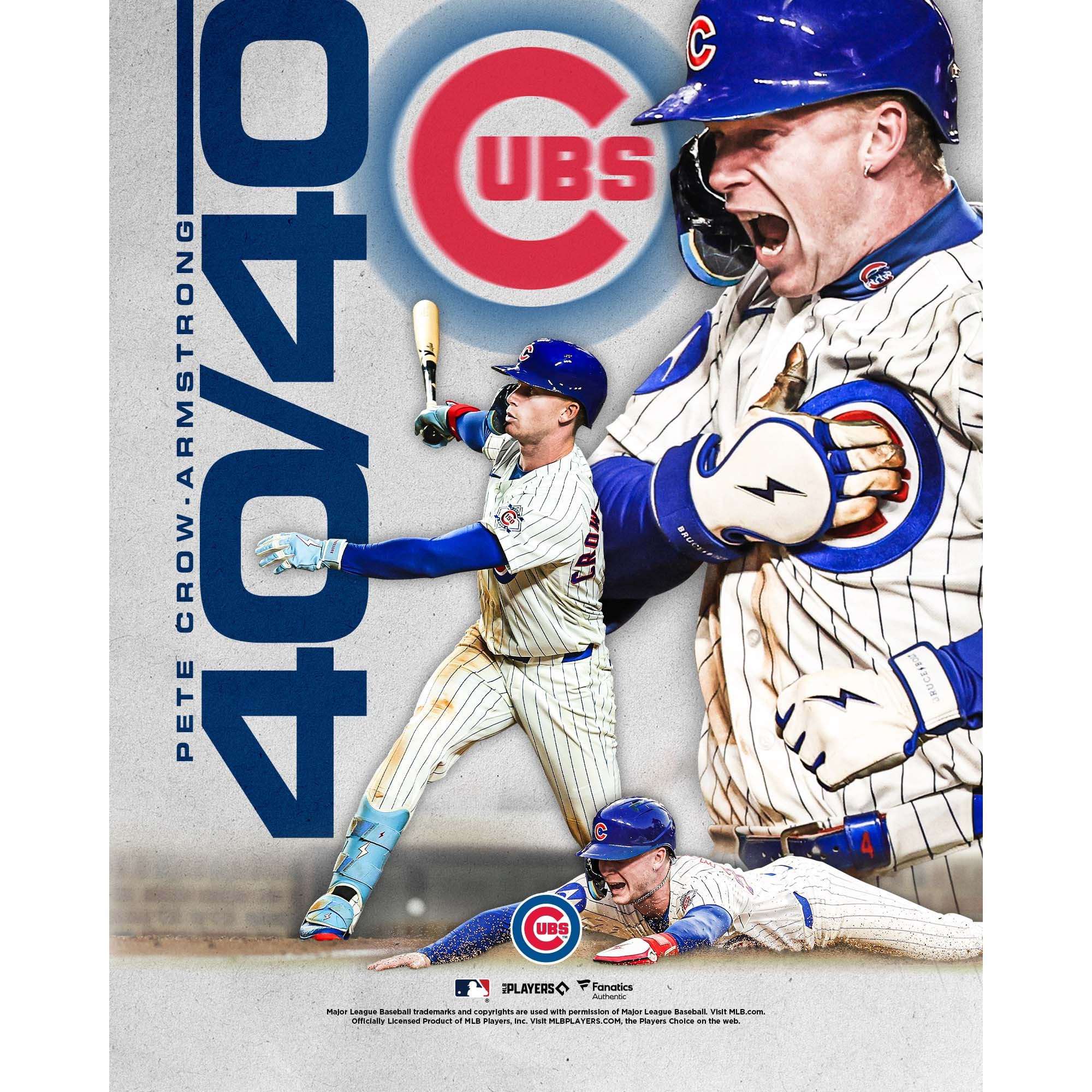 Pete Crow-Armstrong Chicago Cubs Unsigned 40/40 Club Collage Photograph