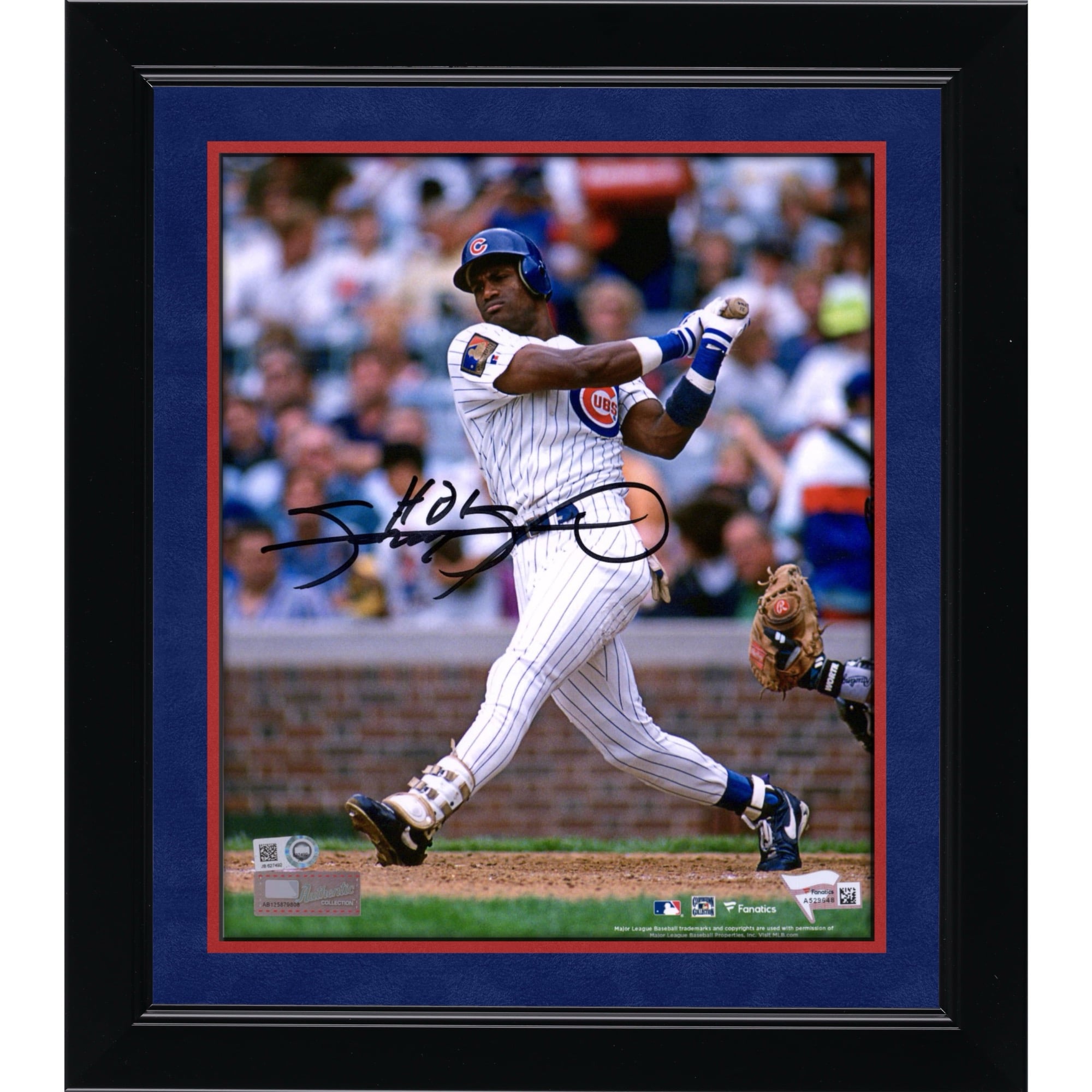 Photo de Sammy Sosa, joueur des Cubs de Chicago, autographiée (8 x 10 pouces).