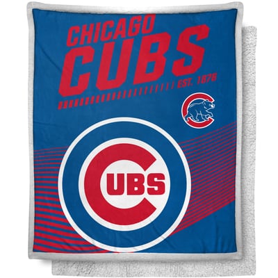  Chicago Cubs The Northwest Group 50" x 60" New School Mink Sherpa Throw Blanket
