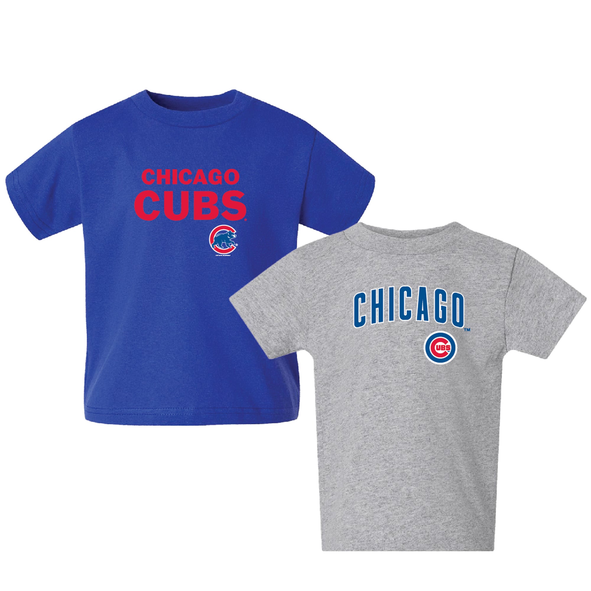 Toddler  Royal/Gray Chicago Cubs Logo 2-Pack T-Shirt Set