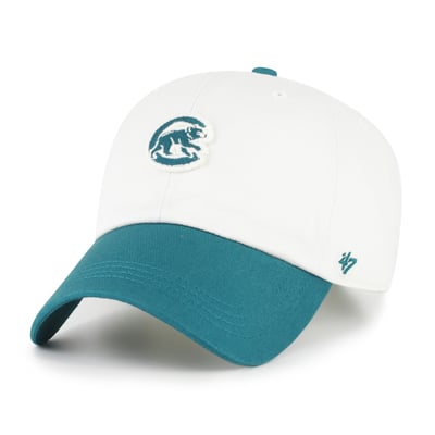 Chicago Cubs '47 Unisex Contemporary Tonal Clean Up Adjustable Hat - White/Teal