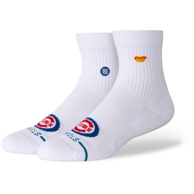 Chicago Cubs Stance Unisex Hot Dog Quarter Socks - White