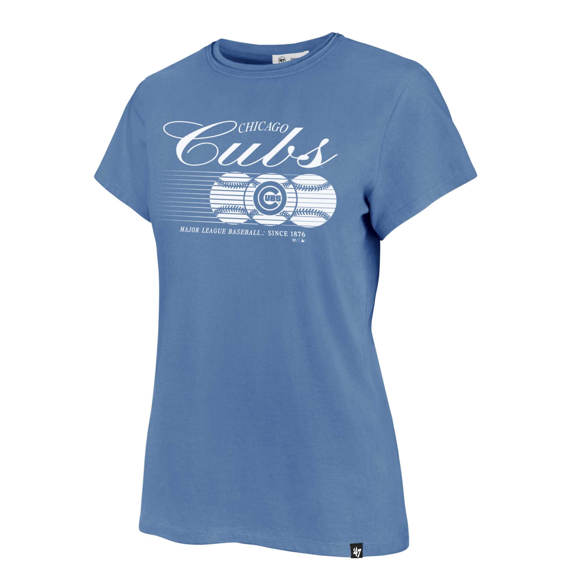 T-shirt Frankie Speed ​​Throw bleu '47 pour femmes des Chicago Cubs