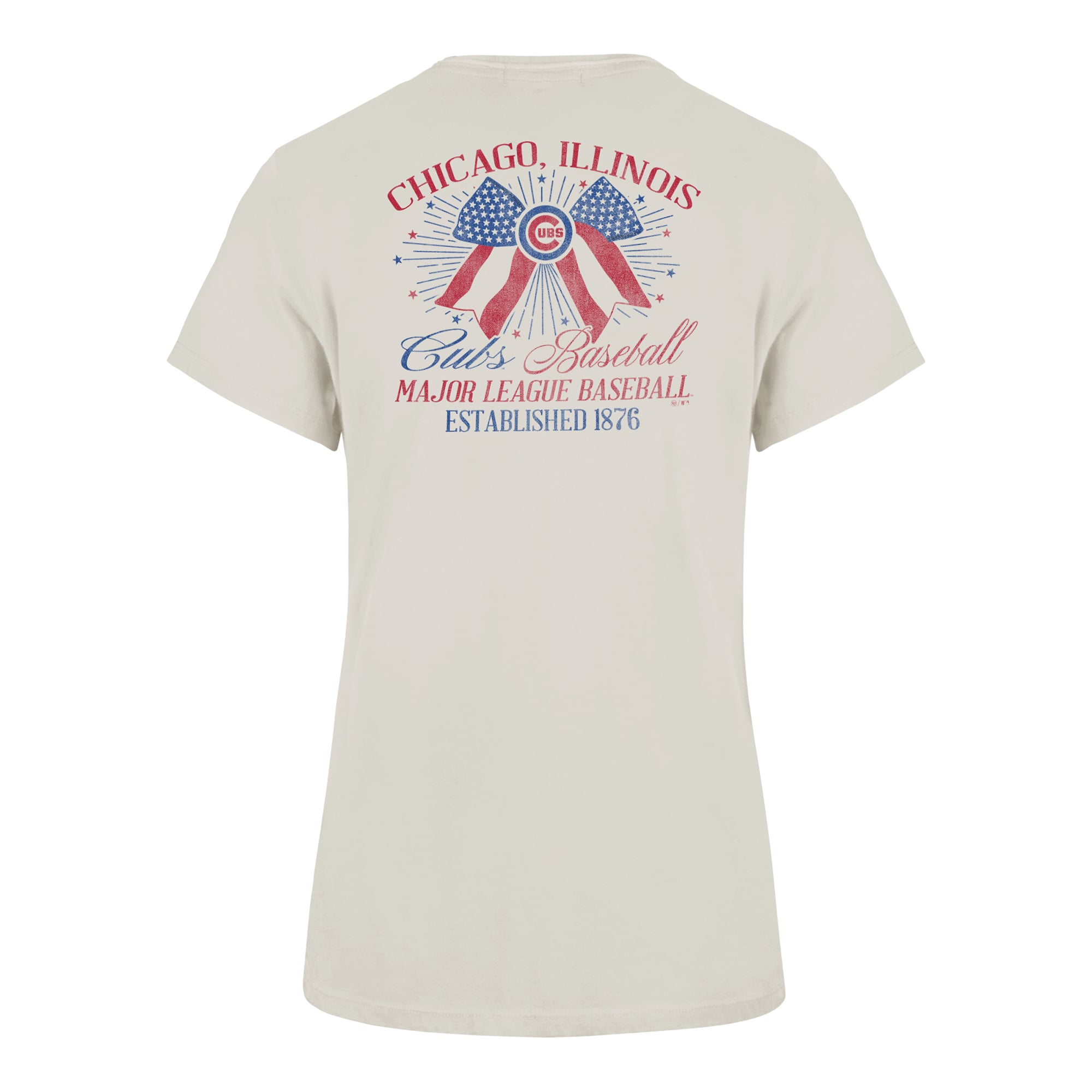 T-shirt Frankie '47 Cream Chicago Cubs Bow Burst pour femmes