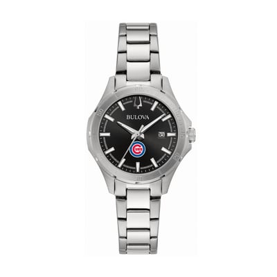 Chicago Cubs Bulova Women's Stainless Steel Classic Sport Watch