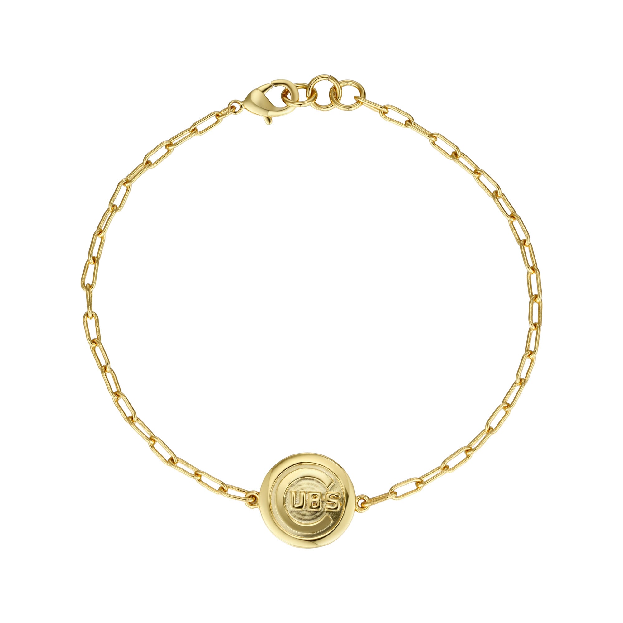 Women's by Jill Martin  Gold Chicago Cubs Classic Paperclip Bracelet