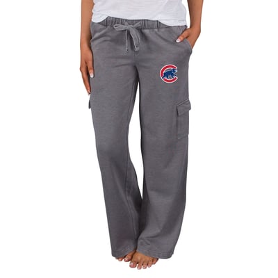 Chicago Cubs Concepts Sport Women's Trackside Wide Leg Cargo Pants - Charcoal
