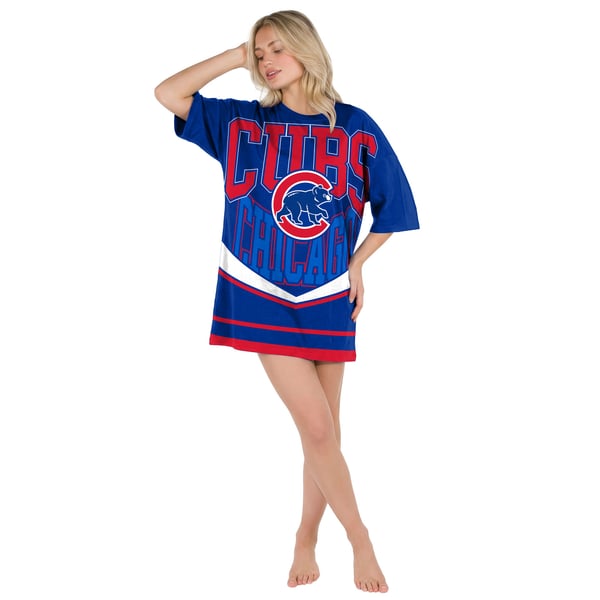 chicago cubs jersey dress Women's Concepts Sport Royal Mosaic Knit Nightdress Cubs baseball jersey outfit