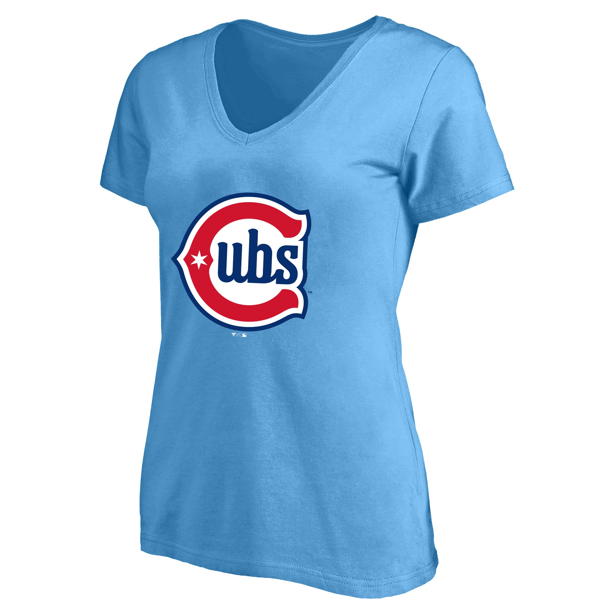 Women's Fanatics Pete Crow-Armstrong Light Blue Chicago Cubs Plus Name & Number V-Neck T-Shirt