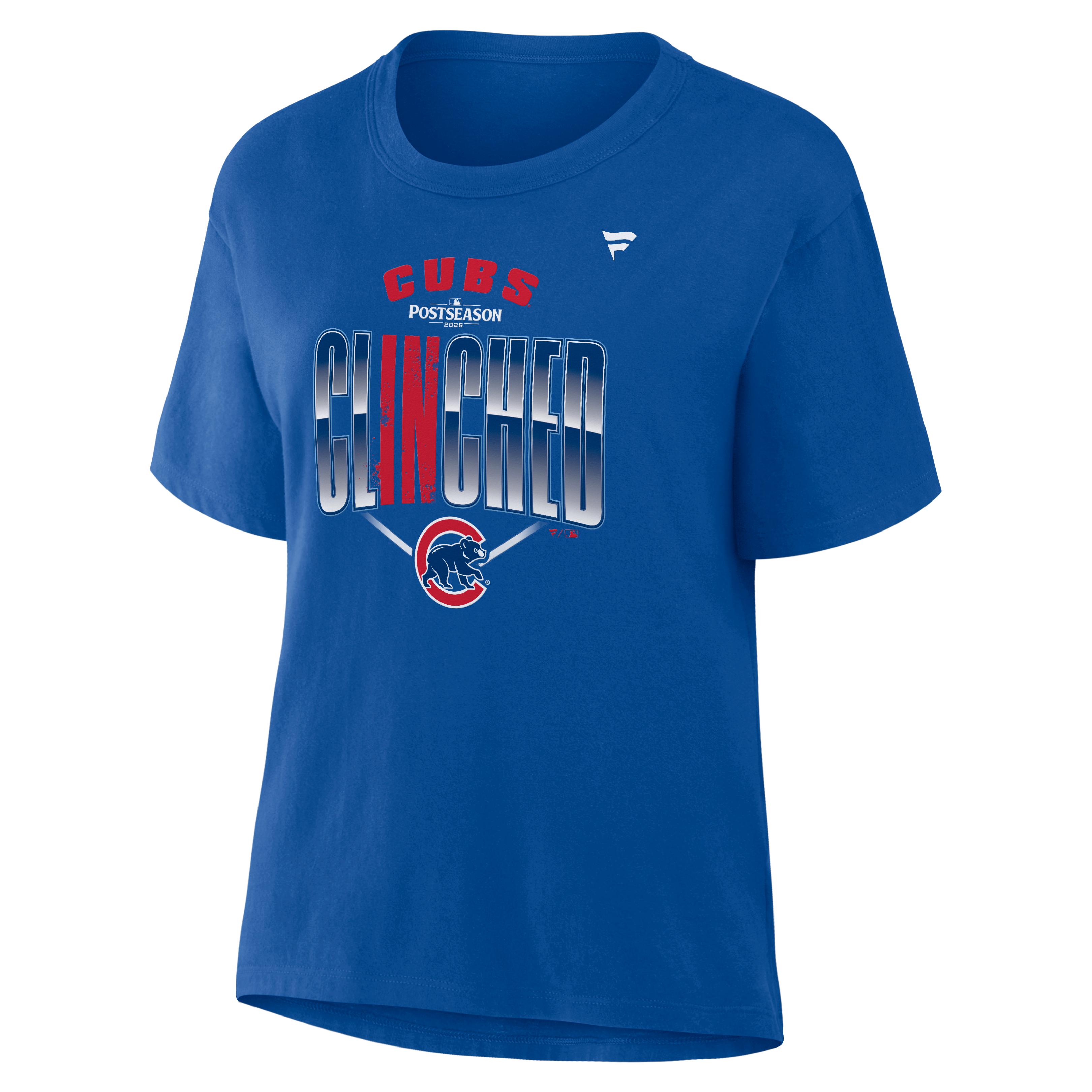 T-shirt Fanatics Royal Chicago Cubs 2026 MLB Postseason Locker Room pour femmes