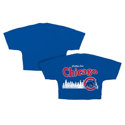 Chicago Cubs Fanatics Women's Cropped Jersey T-Shirt - Royal