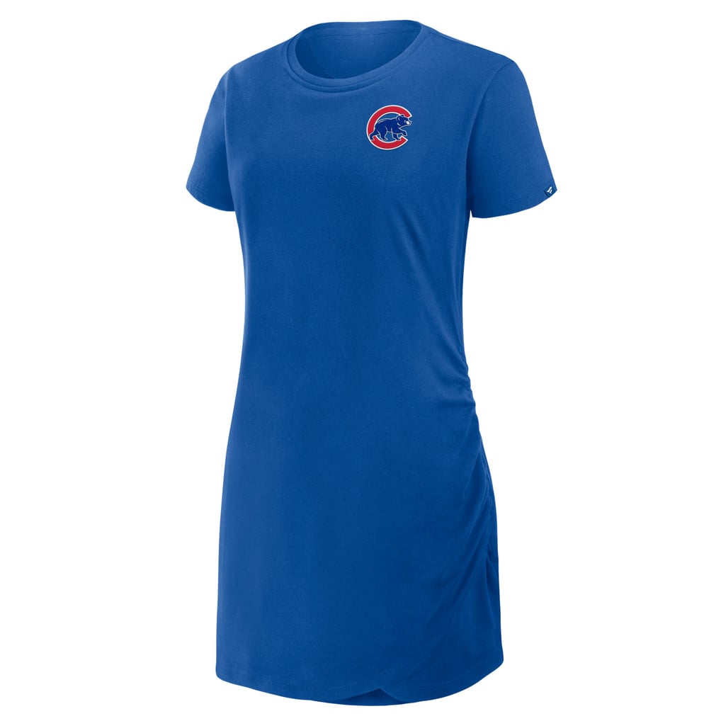 chicago cubs jersey dress Women's Fanatics Royal Ruched Drape T-Shirt goingoutdressees