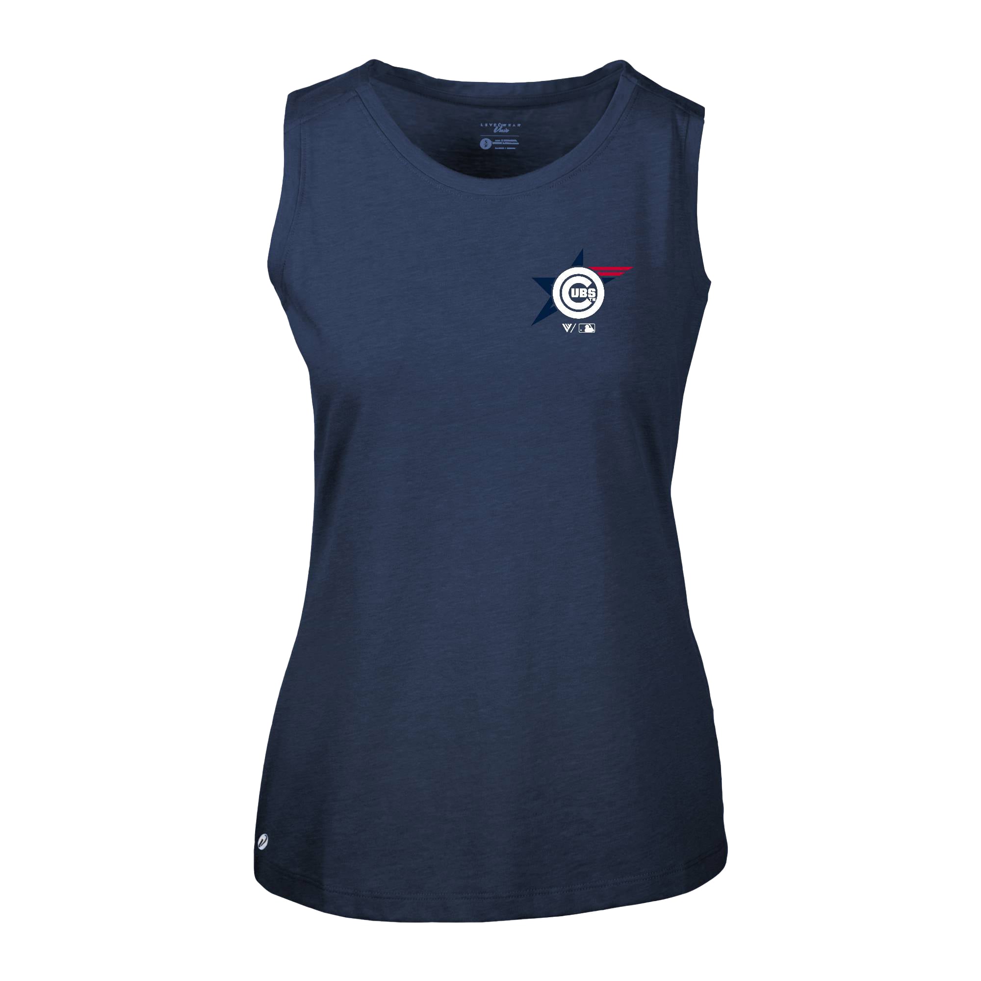 Women's Levelwear Navy Chicago Cubs Independence Day Macy Governor Tank Top