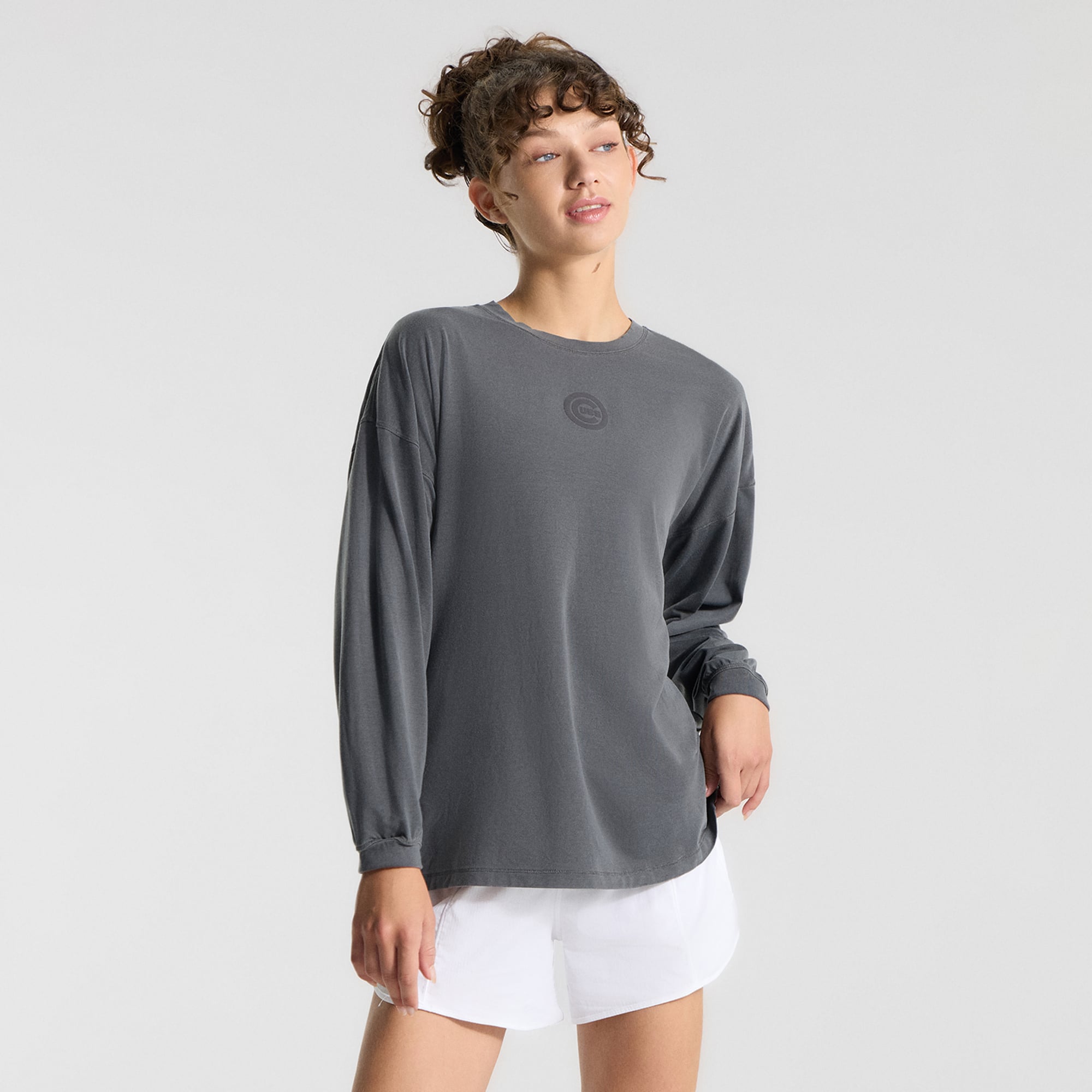 T-shirt à manches longues EasySet Relaxed-Fit gris Chicago Cubs de lululemon pour femme