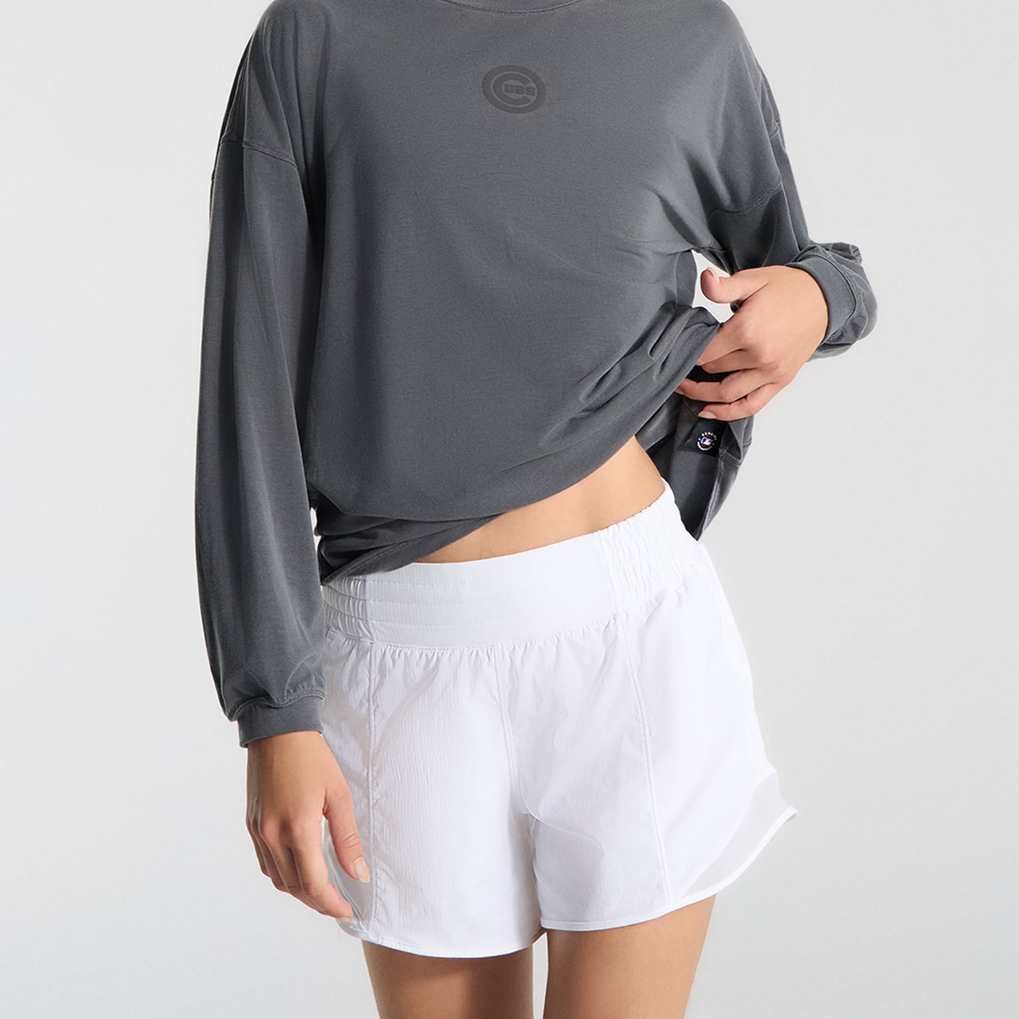 T-shirt à manches longues EasySet Relaxed-Fit gris Chicago Cubs de lululemon pour femme