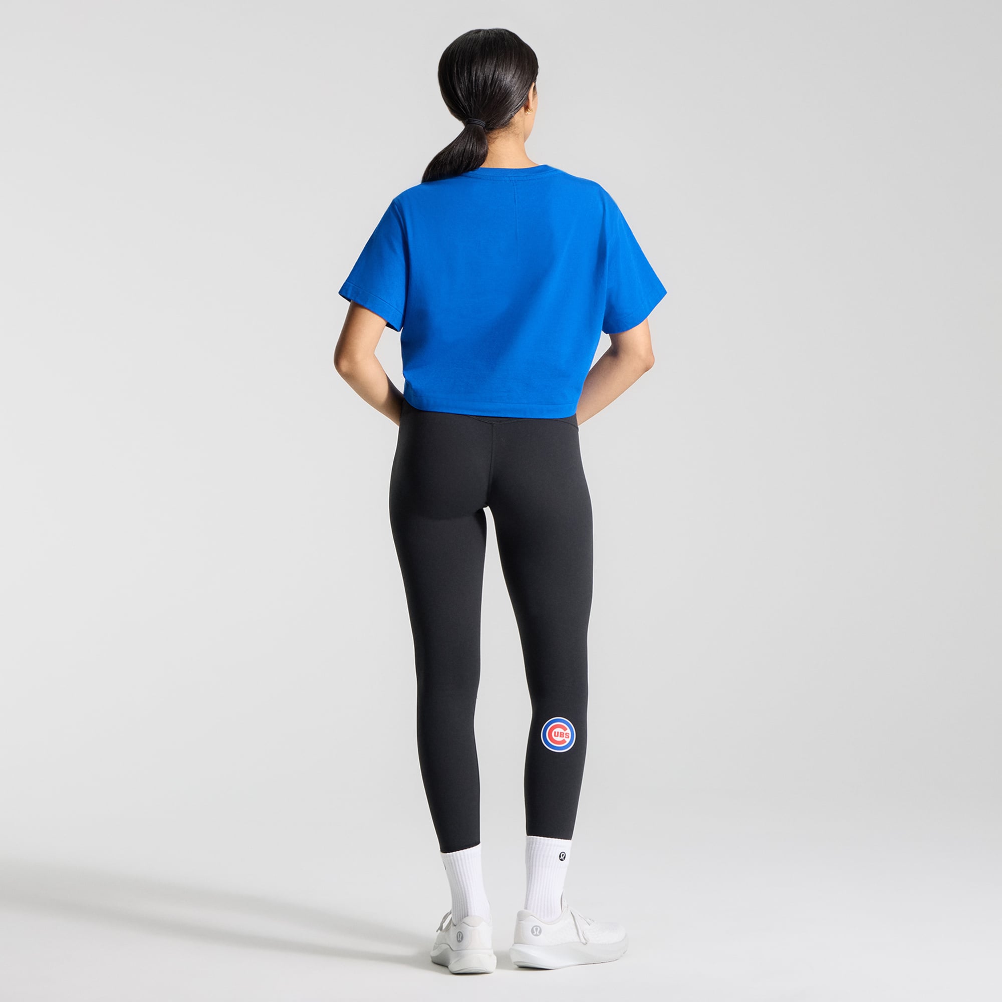 Women's lululemon Symphony Blue Chicago Cubs All Yours Organic Cotton Cropped T-Shirt