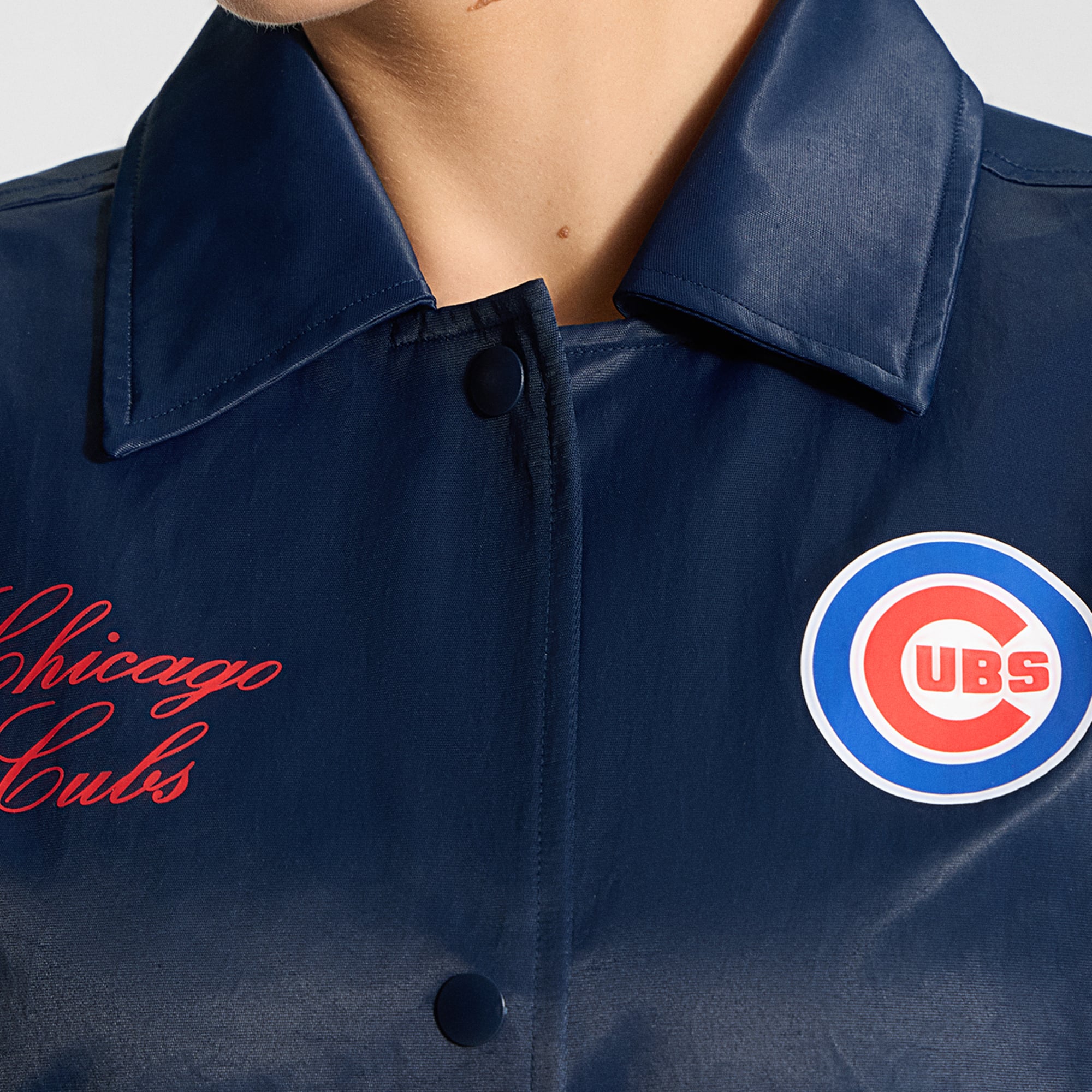 Veste d'entraîneur des Cubs de Chicago, bleu marine, lululemon, pour femme