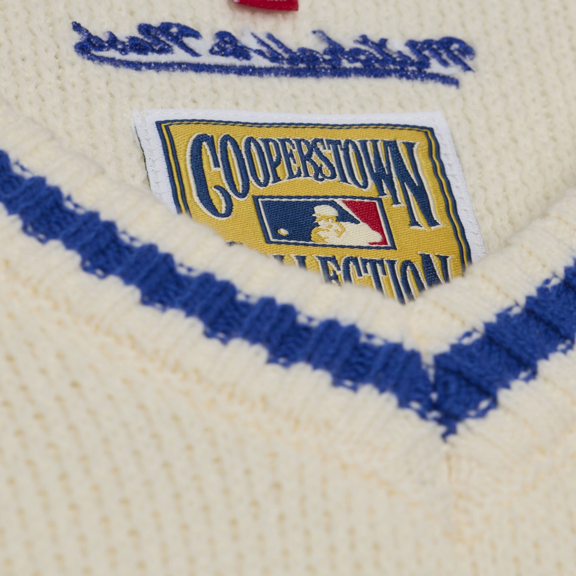 Women's Mitchell & Ness Cream Chicago Cubs Cooperstown Collection Retro Roots Sweater Vest