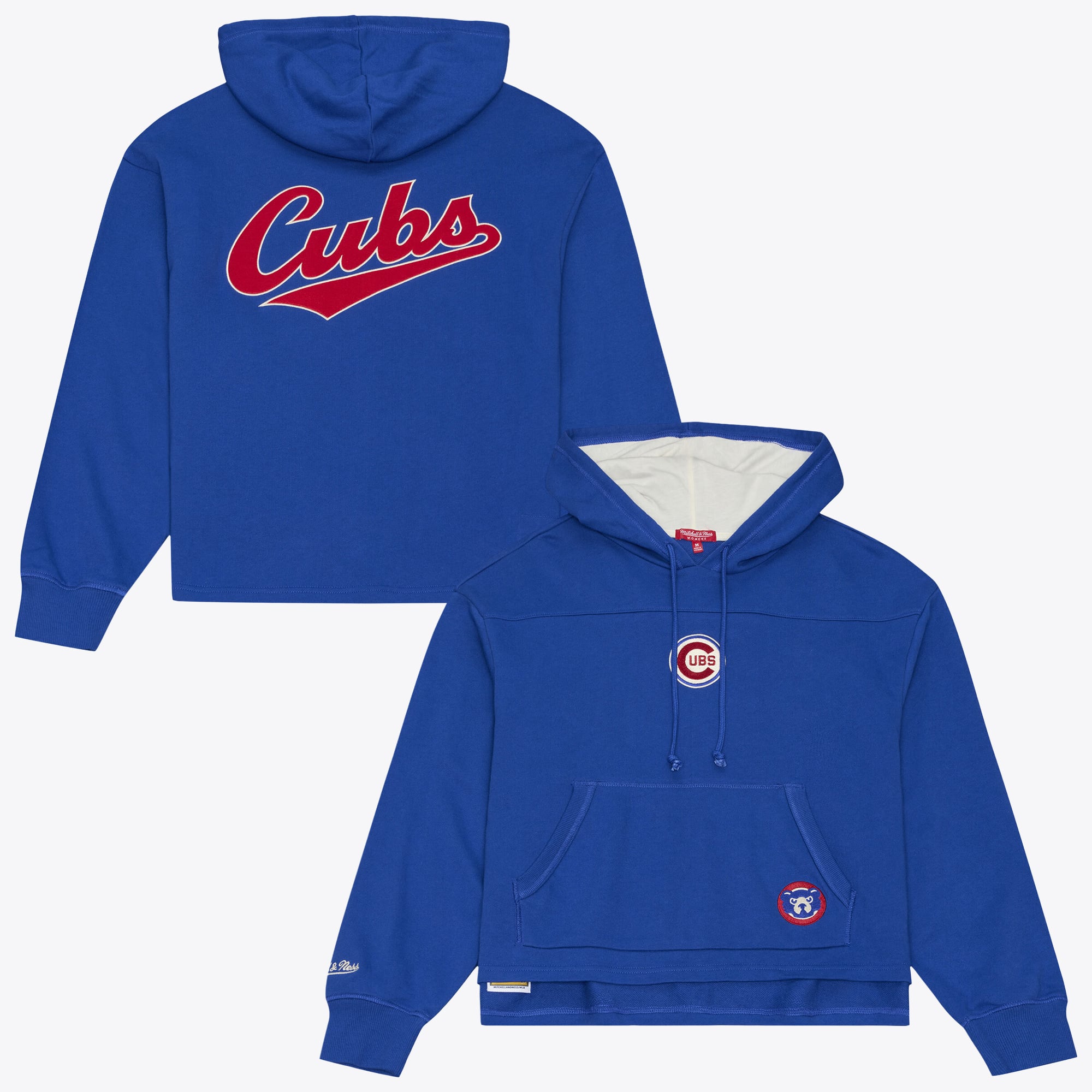 Women's Mitchell & Ness Royal Chicago Cubs Cooperstown Collection Retro Roots Pullover Hoodie