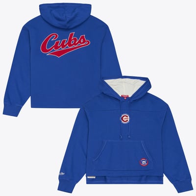 Chicago Cubs Mitchell & Ness Women's Cooperstown Collection Retro Roots Pullover Hoodie - Royal
