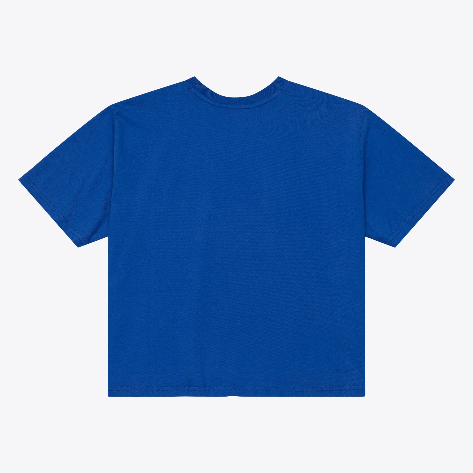 Women's Mitchell & Ness Royal Chicago Cubs Core Essentials Boxy Crop T-Shirt