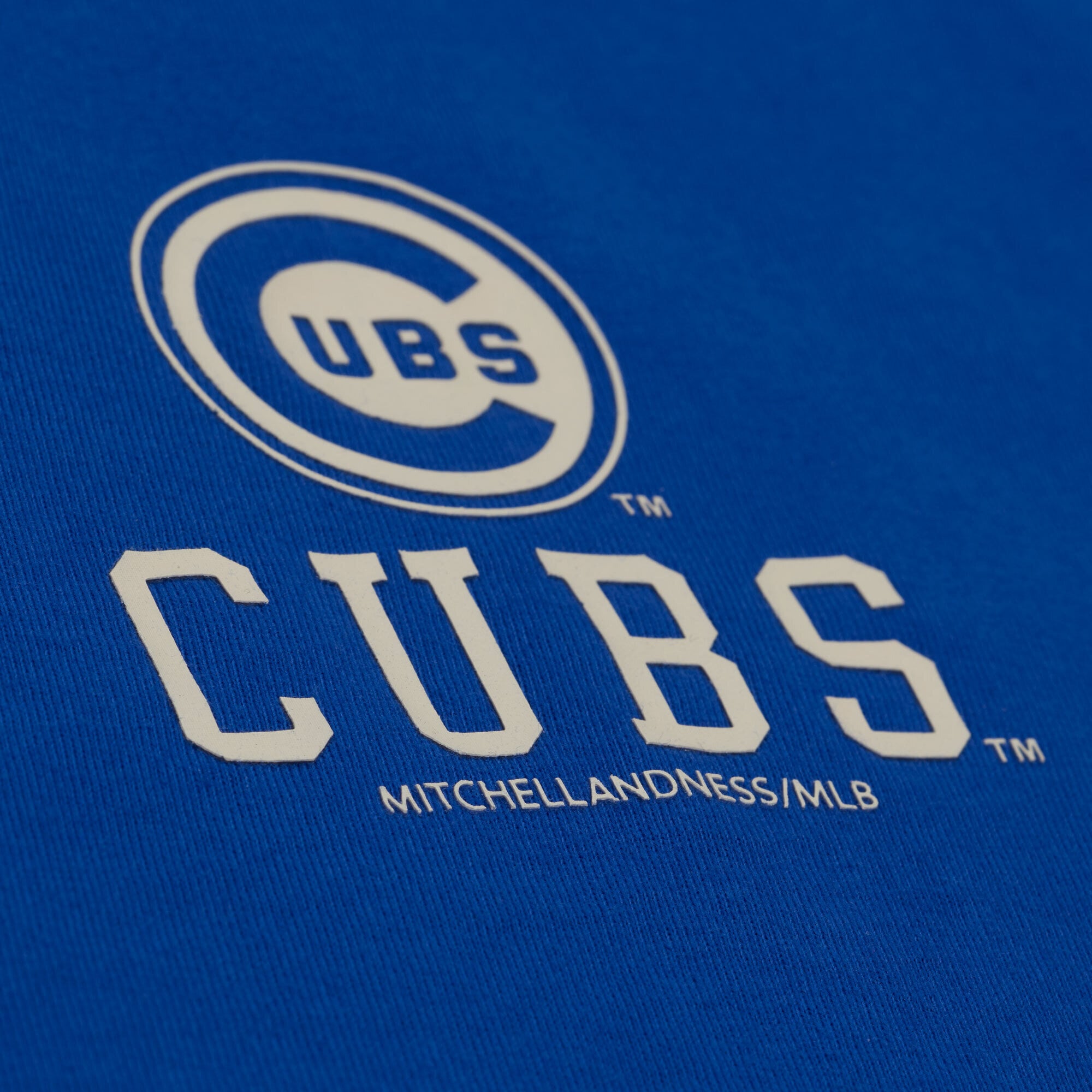 Women's Mitchell & Ness Royal Chicago Cubs Core Essentials Boxy Crop T-Shirt