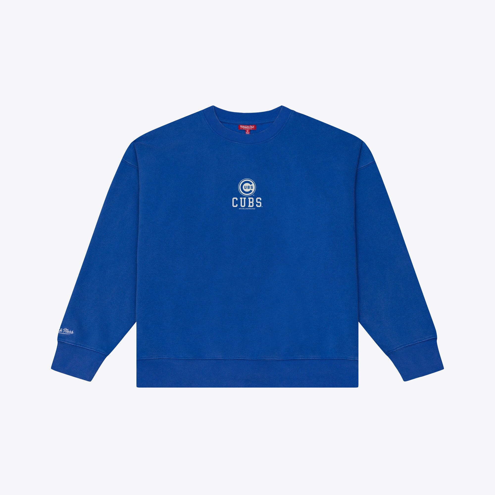 Sweat-shirt en polaire à micro-logo Mitchell & Ness Royal Chicago Cubs Core Essentials pour femme