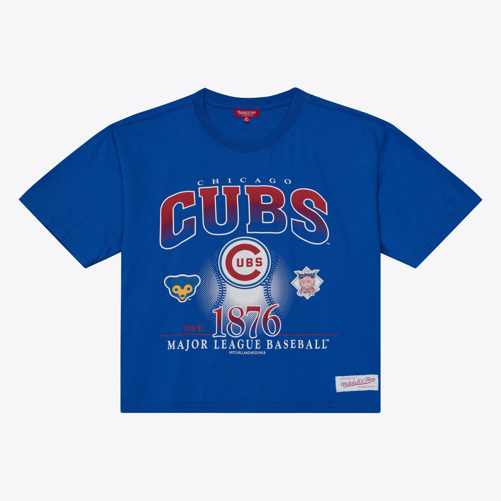 Women's Mitchell & Ness Royal Chicago Cubs Street Graphics T-Shirt