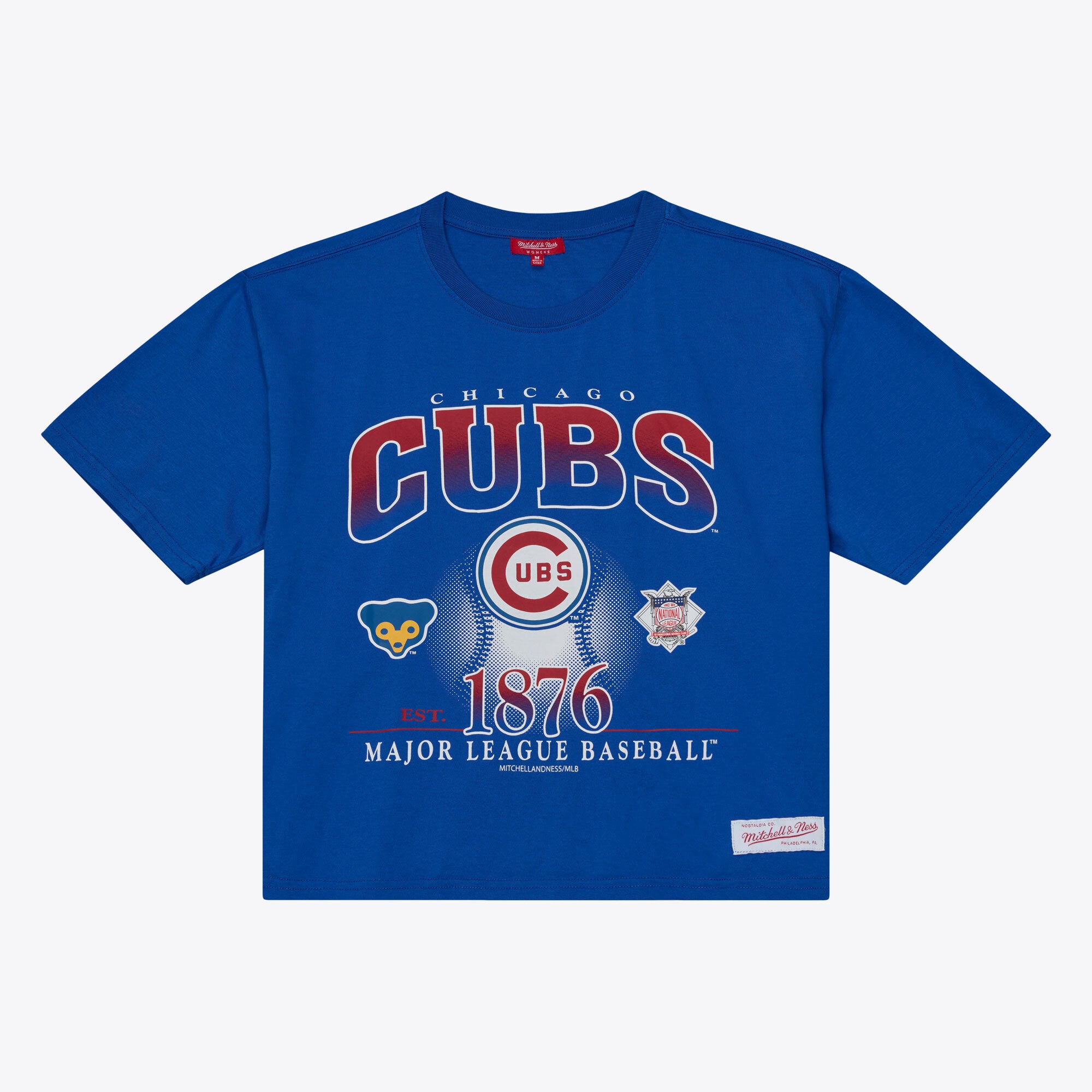 Women's Mitchell & Ness Royal Chicago Cubs Street Graphics T-Shirt