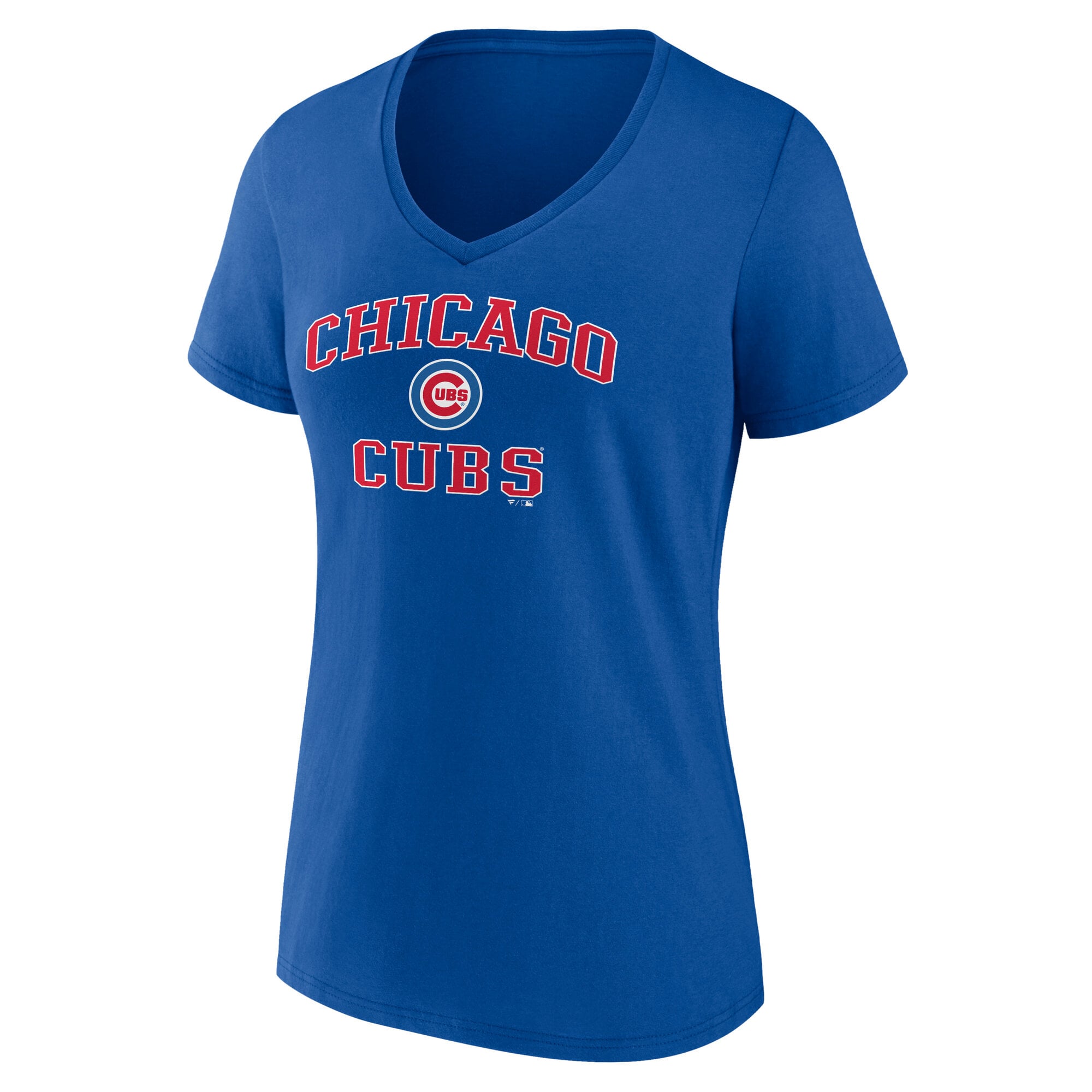 Women's  Royal Chicago Cubs Heart & Soul V-Neck T-Shirt