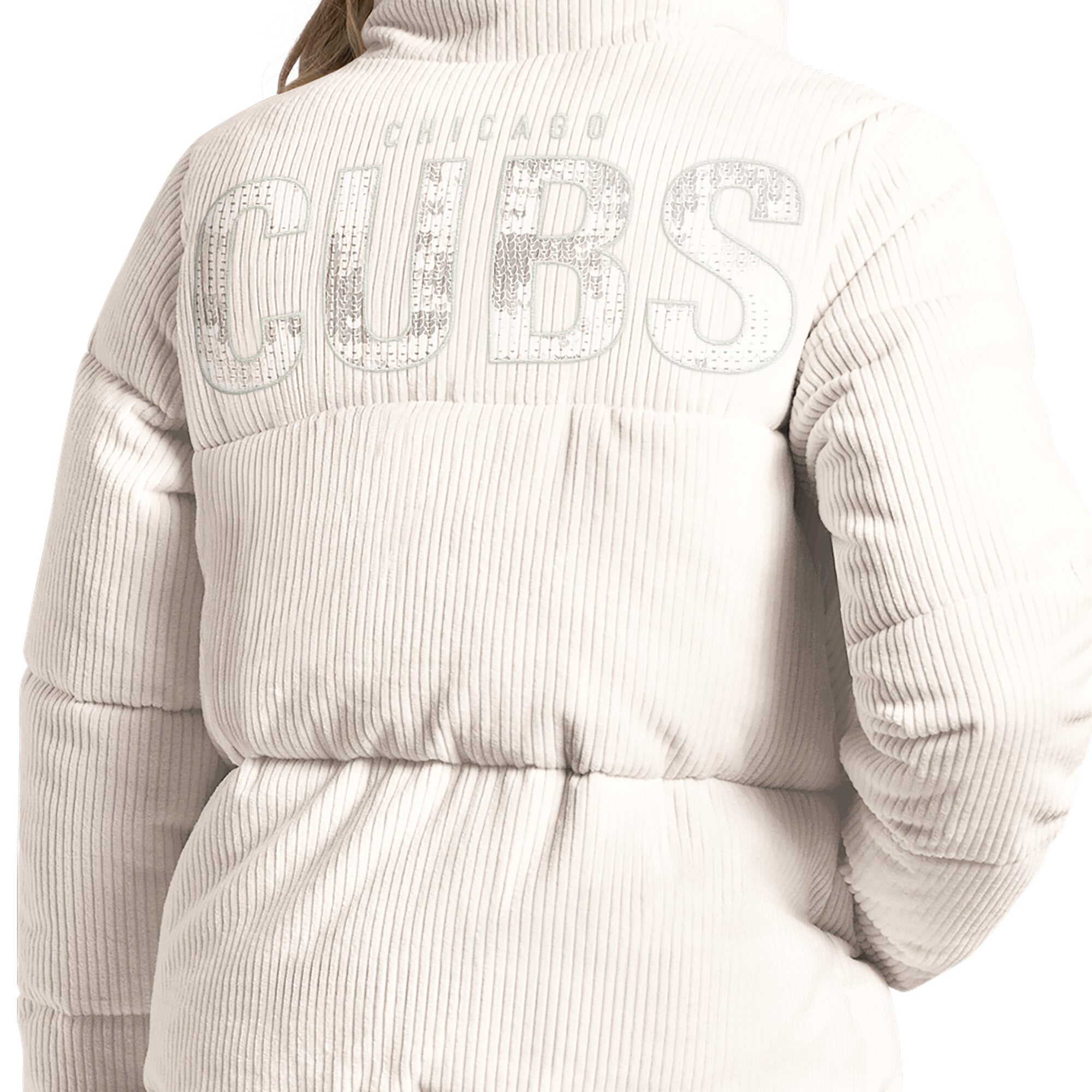 Veste zippée intégrale Starter Cream Chicago Cubs Double Score Bubble pour femme