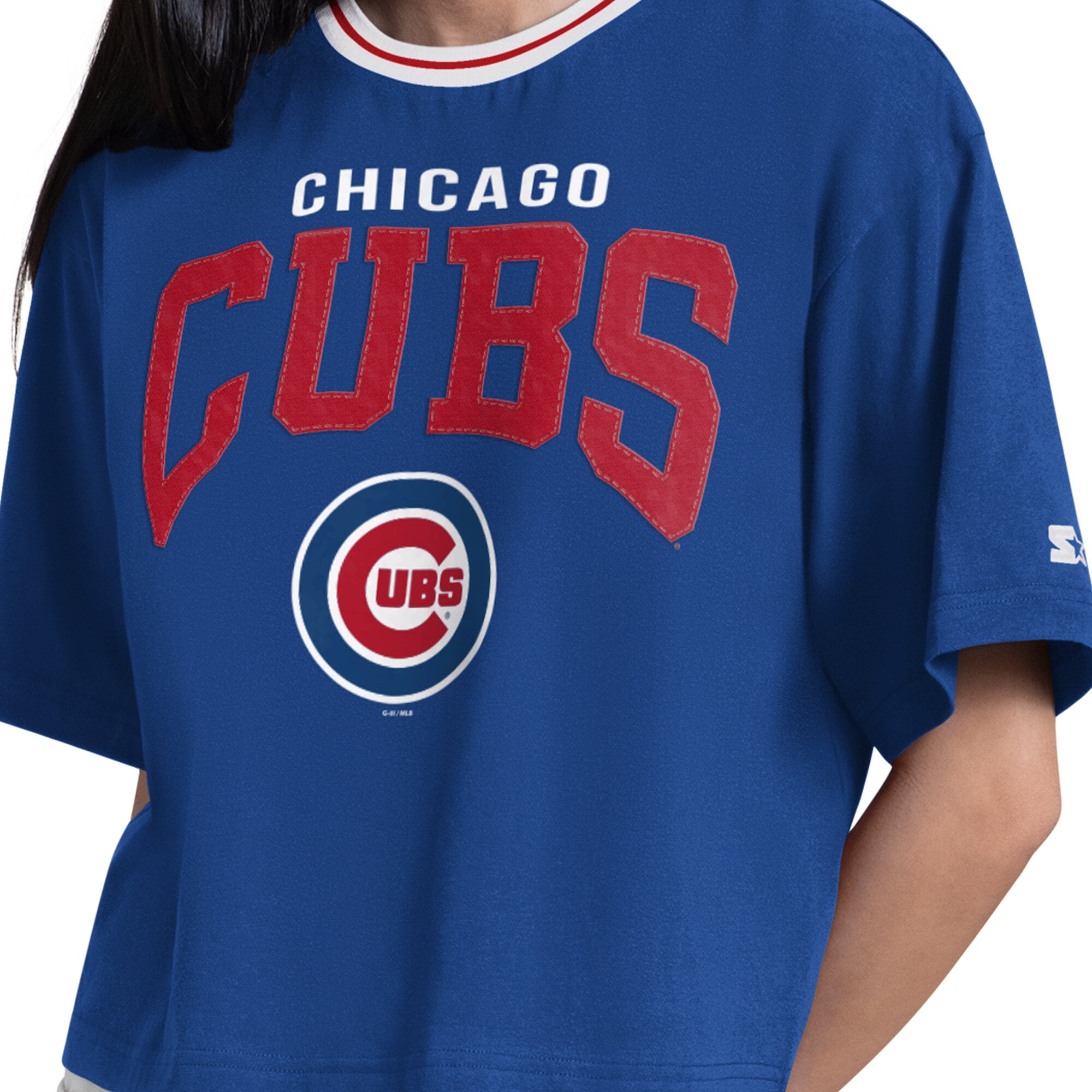 T-shirt court Starter Royal Chicago Cubs Ace pour femmes