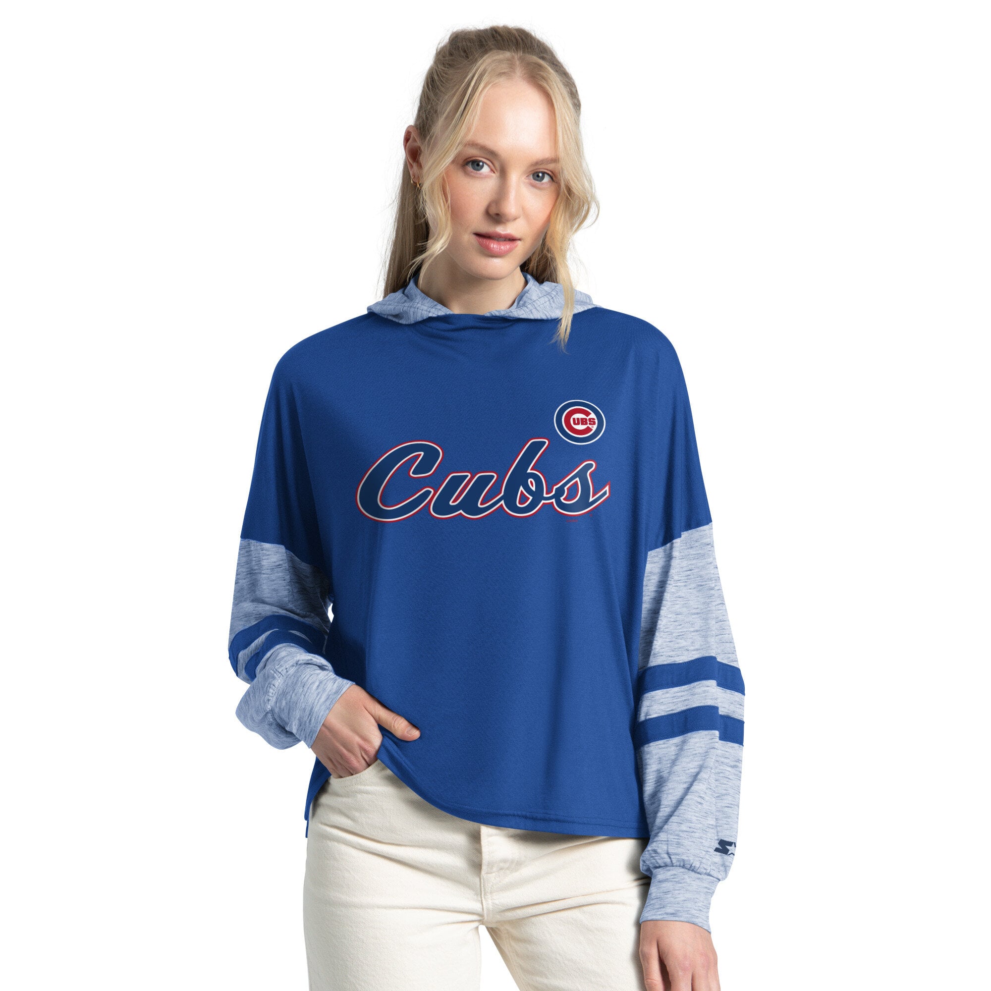Sweat à capuche léger Starter Royal Chicago Cubs Fuel Up pour femmes