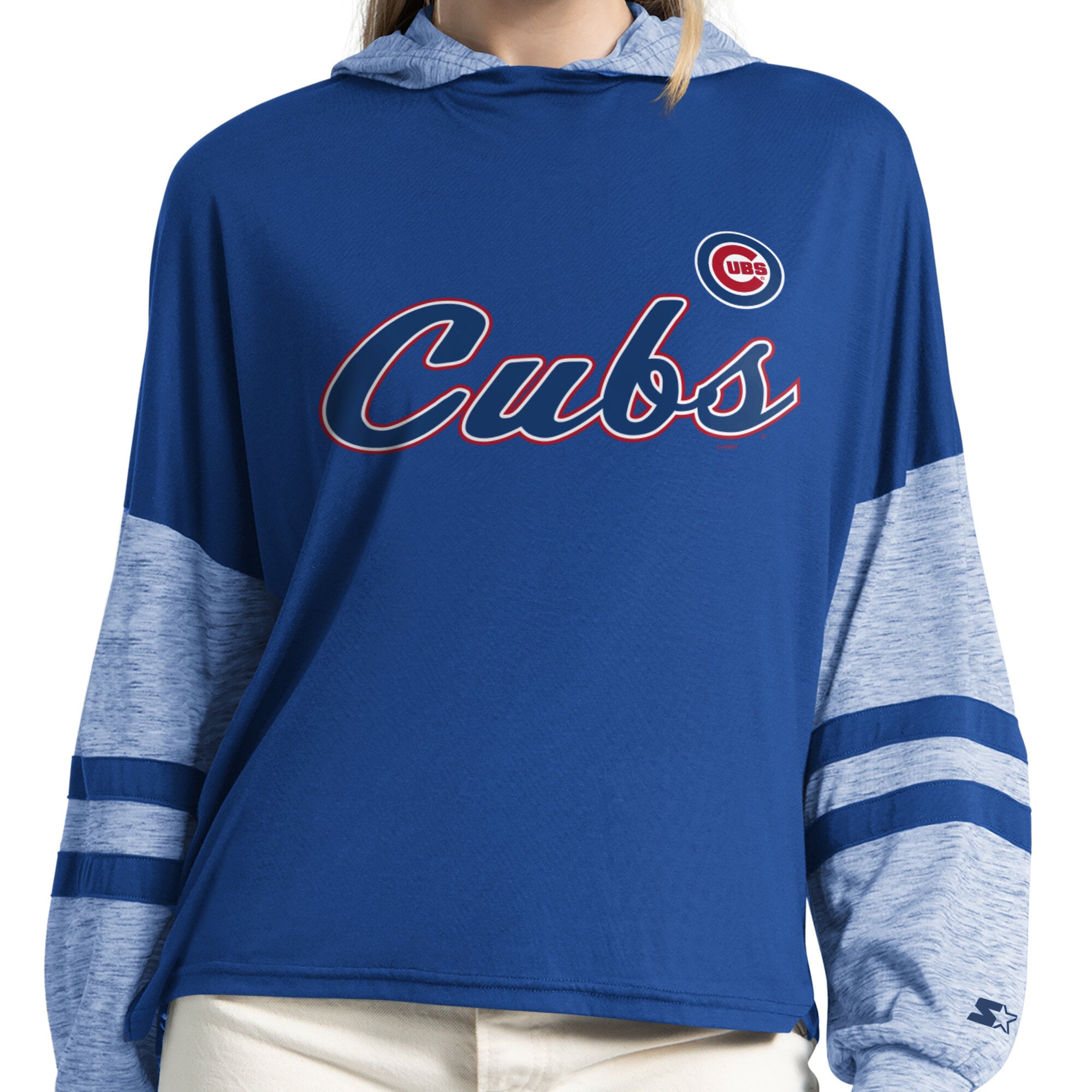 Sweat à capuche léger Starter Royal Chicago Cubs Fuel Up pour femmes