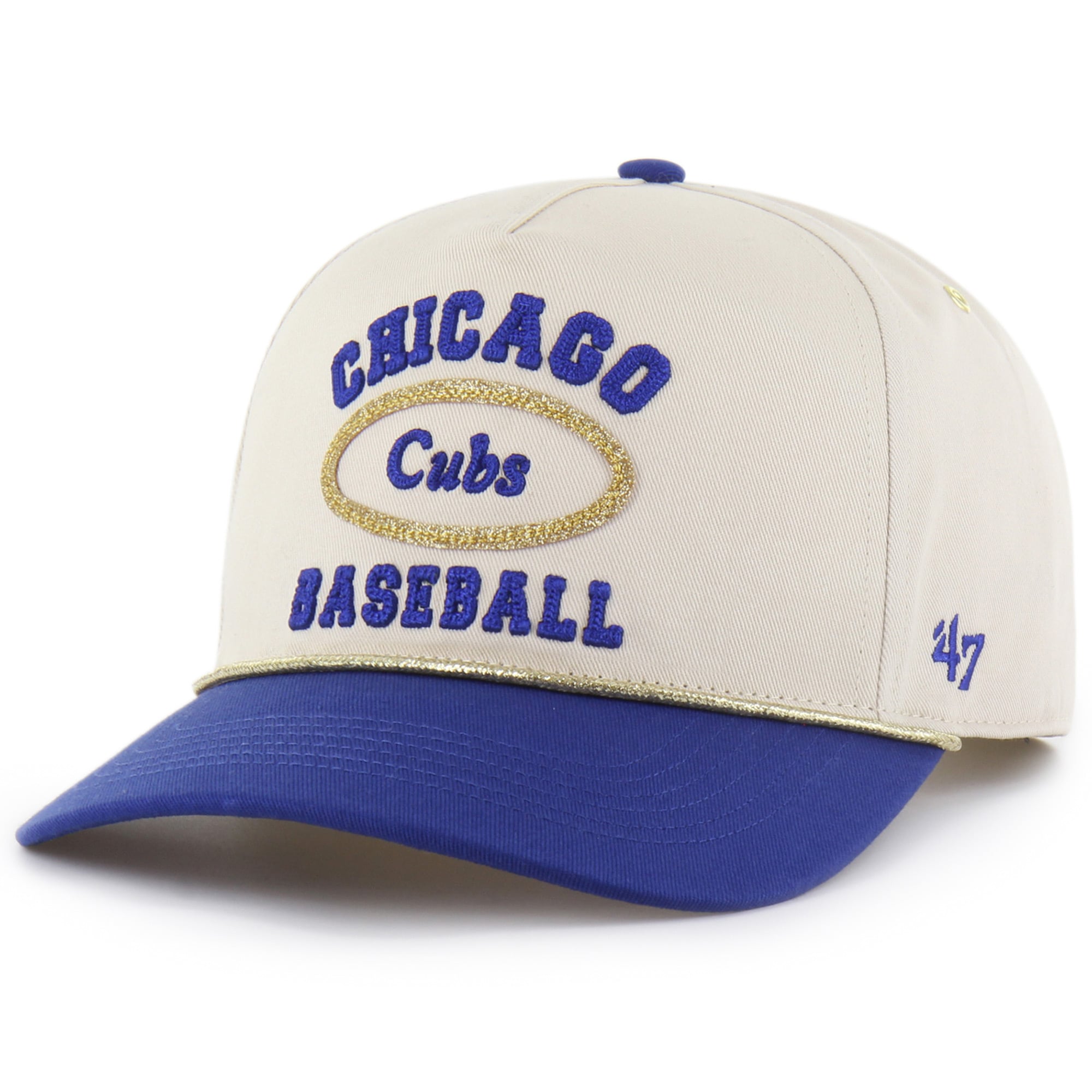 Women's Stoney Clover Lane x '47 Natural Chicago Cubs Glitter Rope Hitch Adjustable Hat