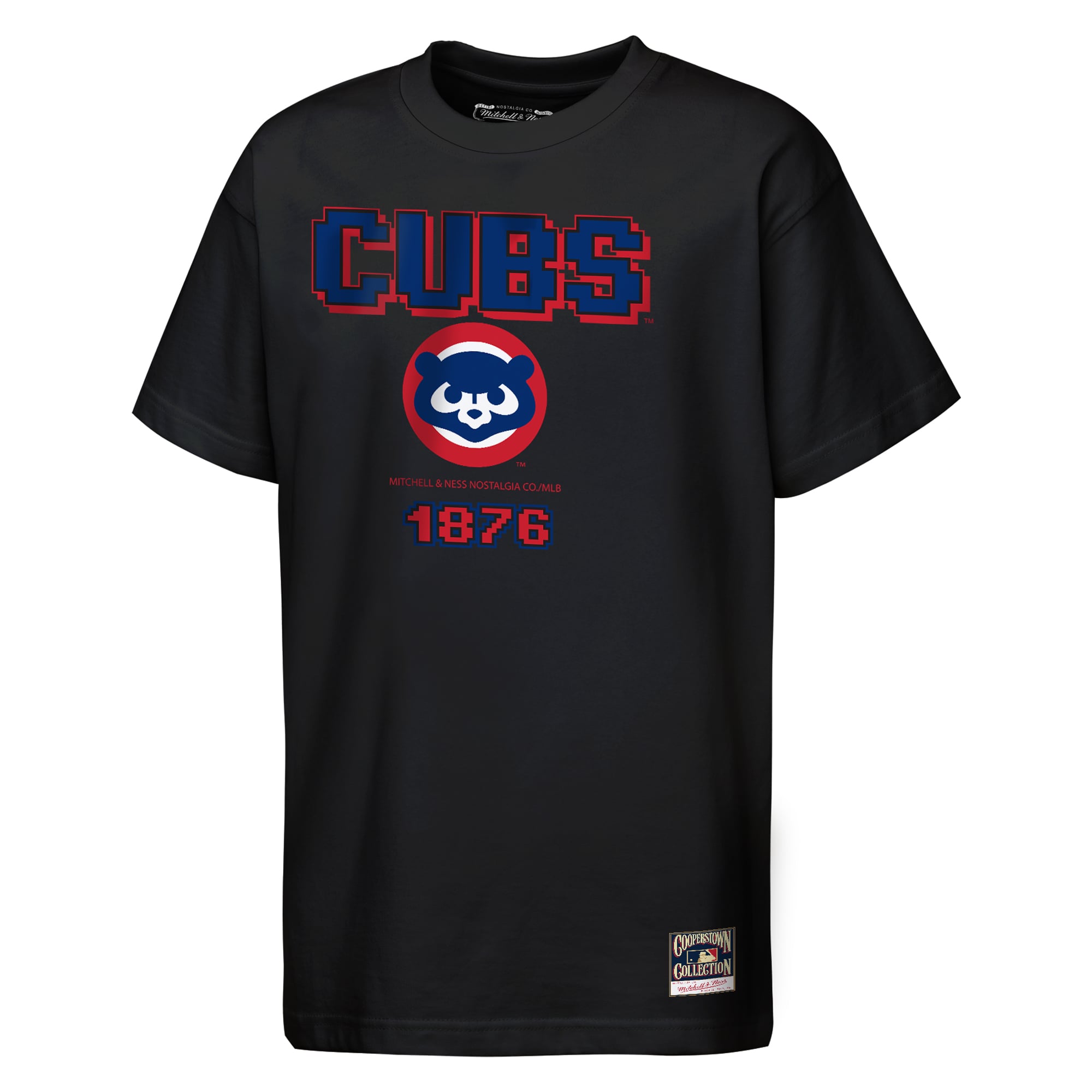 T-shirt rétro arcade noir Mitchell & Ness pour jeunes Chicago Cubs