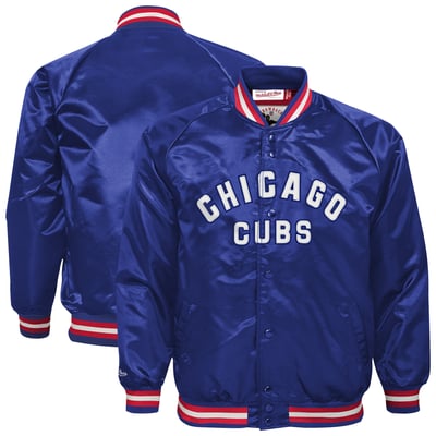 Chicago Cubs Mitchell & Ness Youth Lightweight Satin Jacket - Royal
