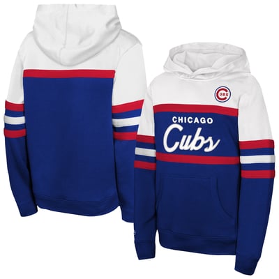  Chicago Cubs Mitchell & Ness Youth Throwback Head Coach Hoodie - Royal