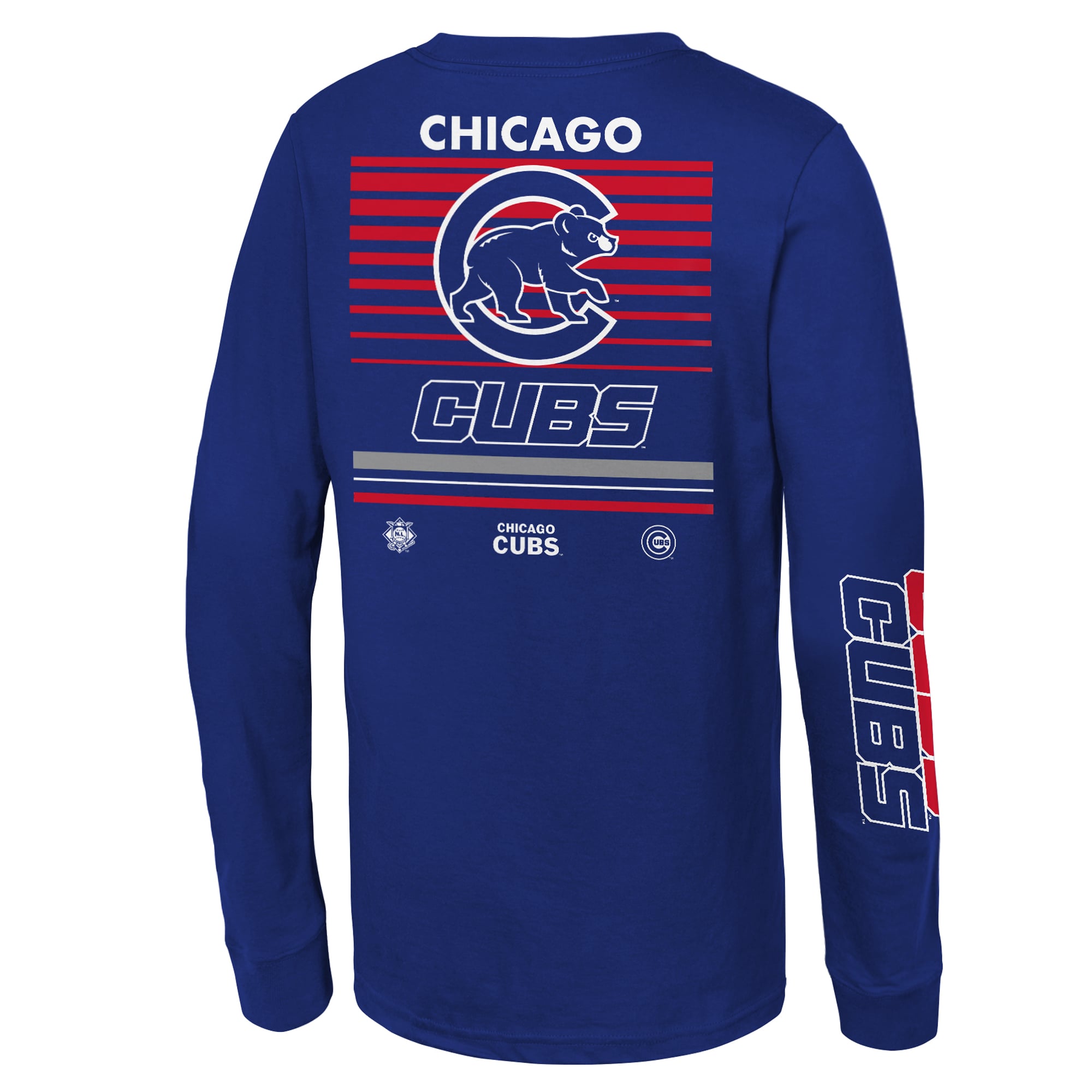 T-shirt à manches longues Mitchell & Ness Royal Chicago Cubs Triple Play pour enfant