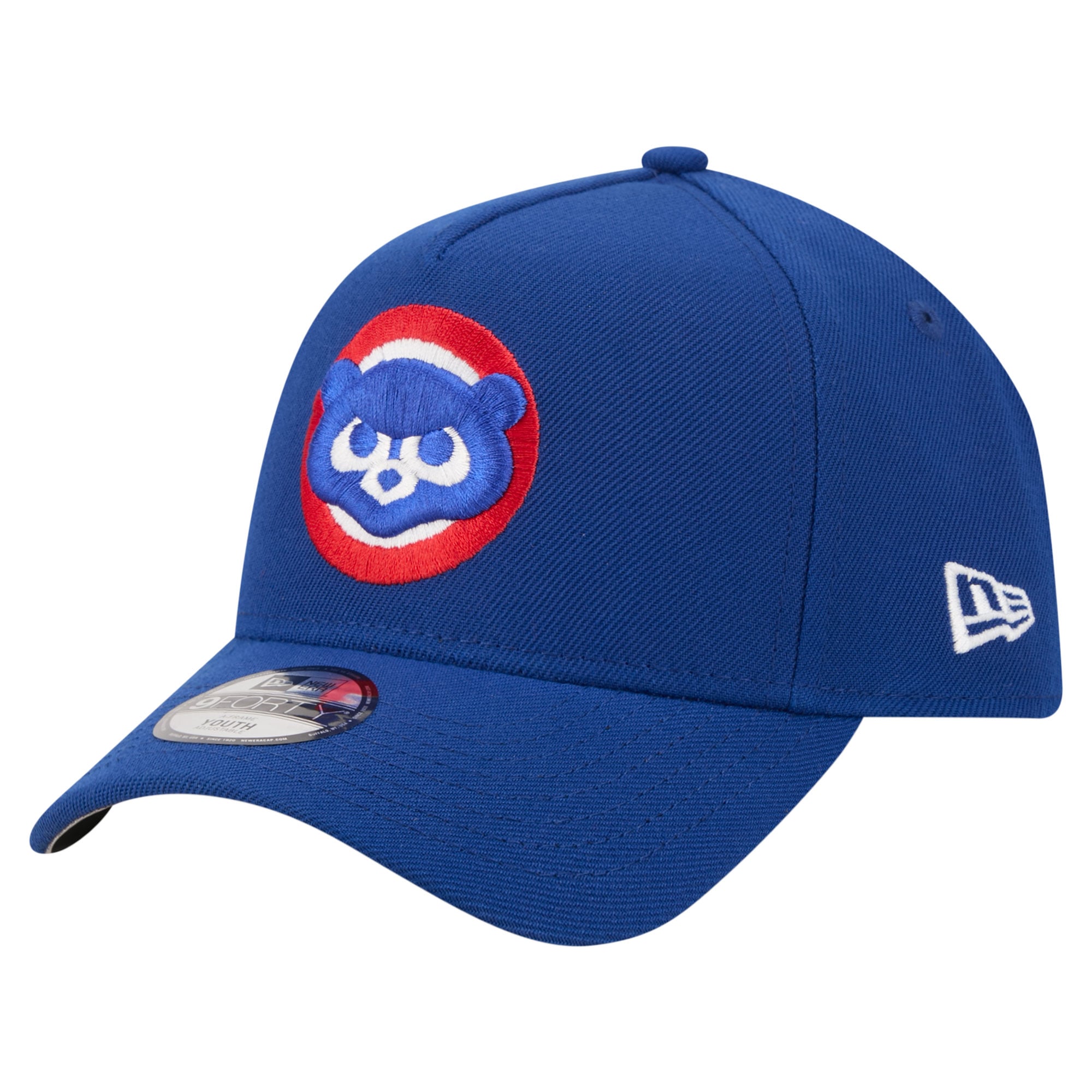 Youth New Era Royal Chicago Cubs Cooperstown Logo 9FORTY A-Frame Adjustable Hat